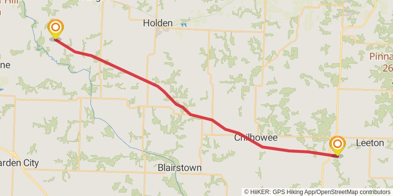 American Discovery Trail - South stage 41 Map