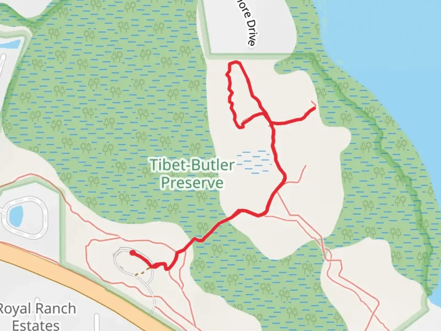 An image depicting the trail Winter Garden Vineland Road Loop and its surrounding area.