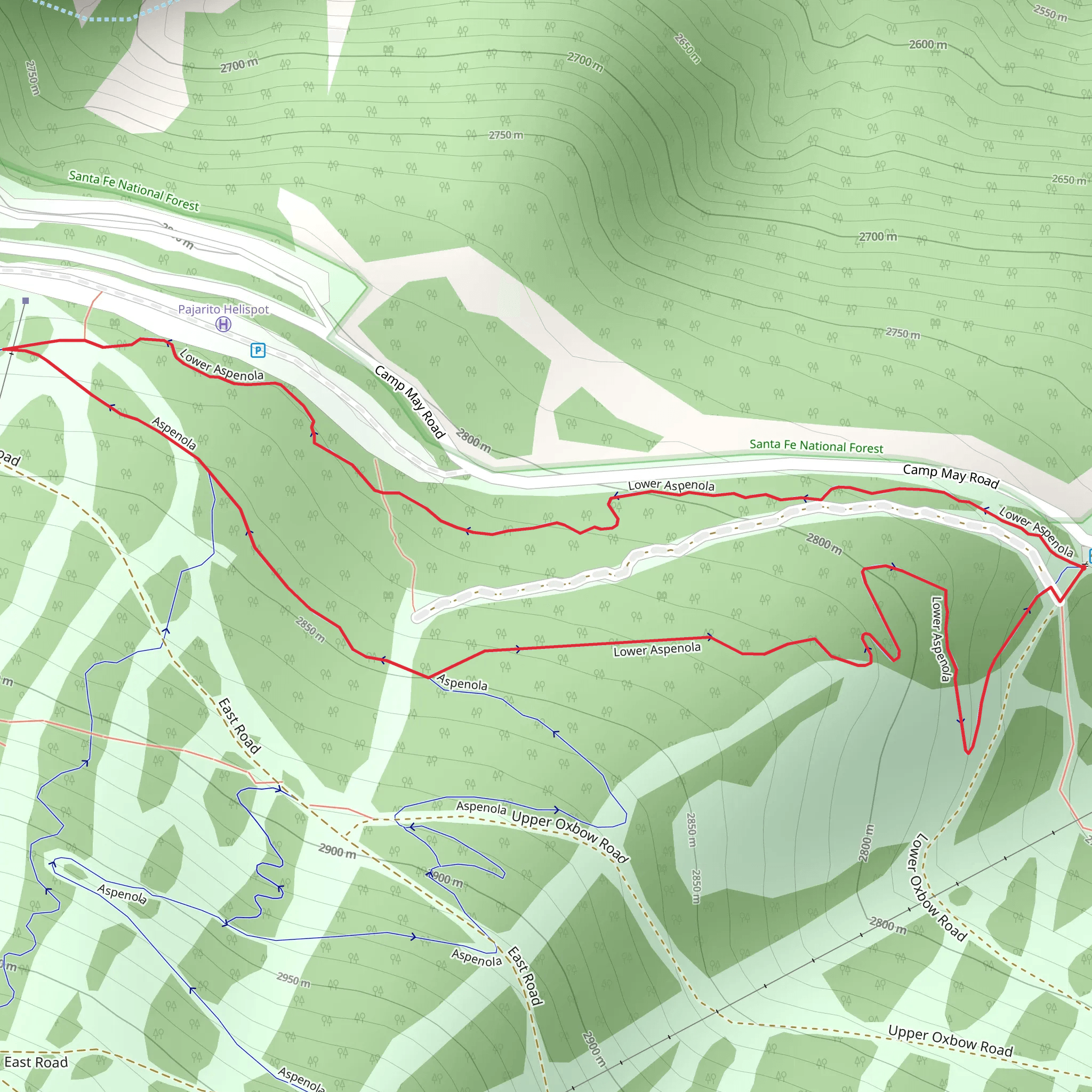 Lower Aspenola Loop mobile static map