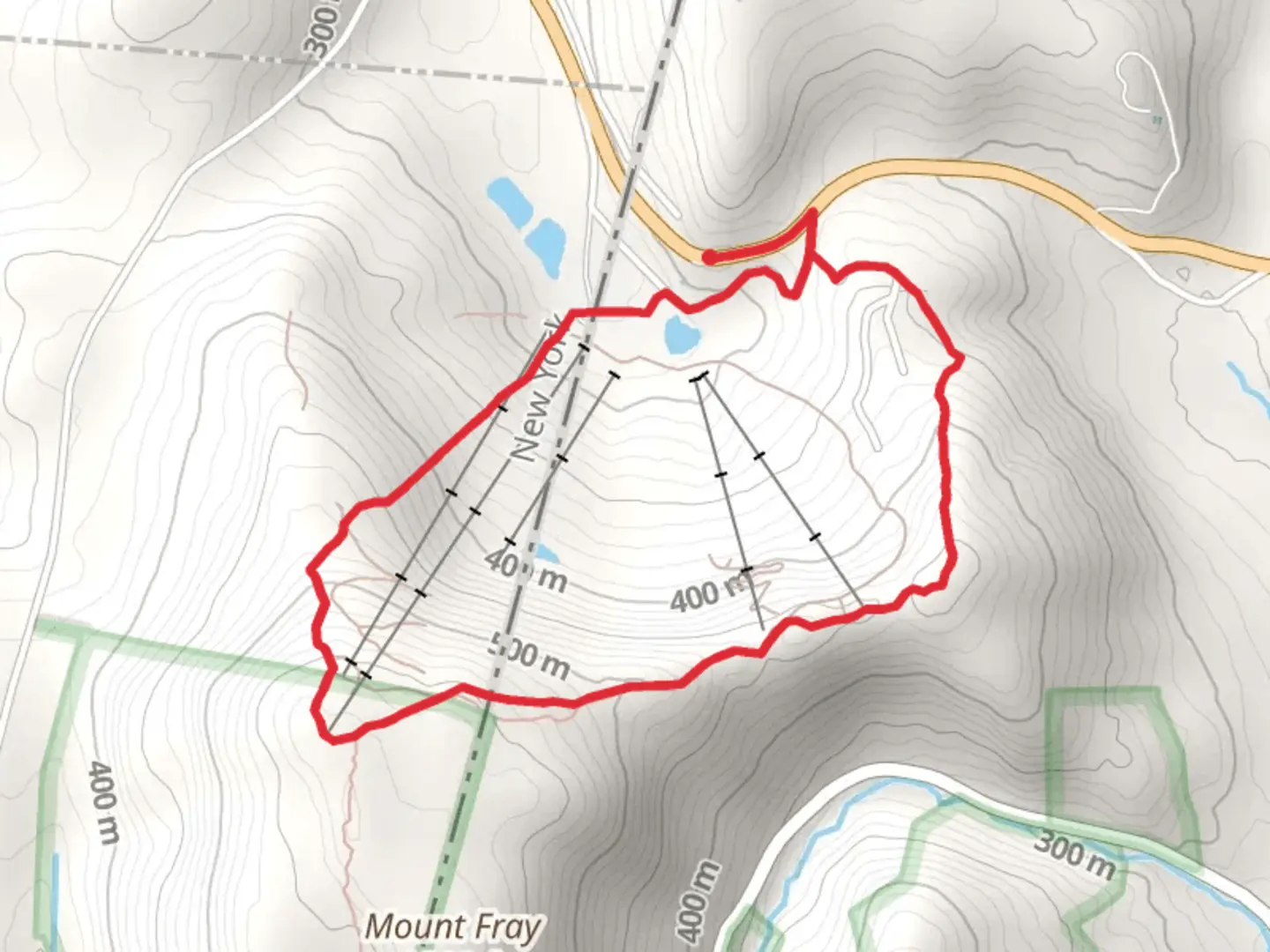 An image depicting the trail South Taconic Trail and Lower Alley Cat Trail and its surrounding area.