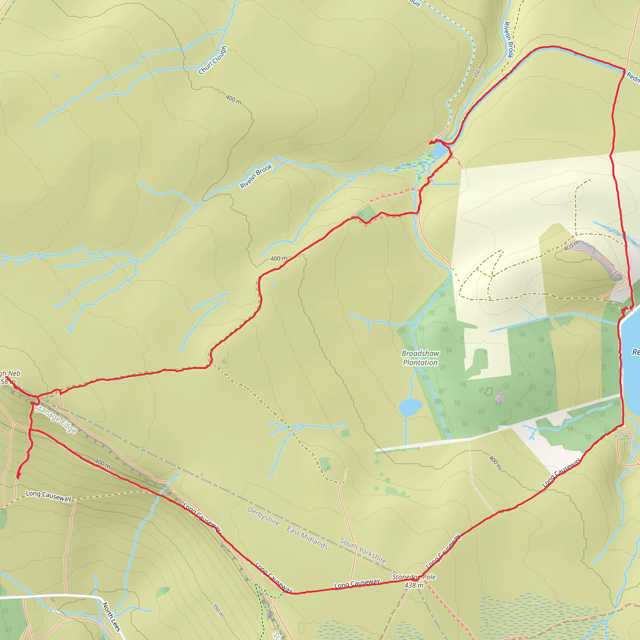 wandering wildflower walk to spooky house weir and resevoir mobile static map