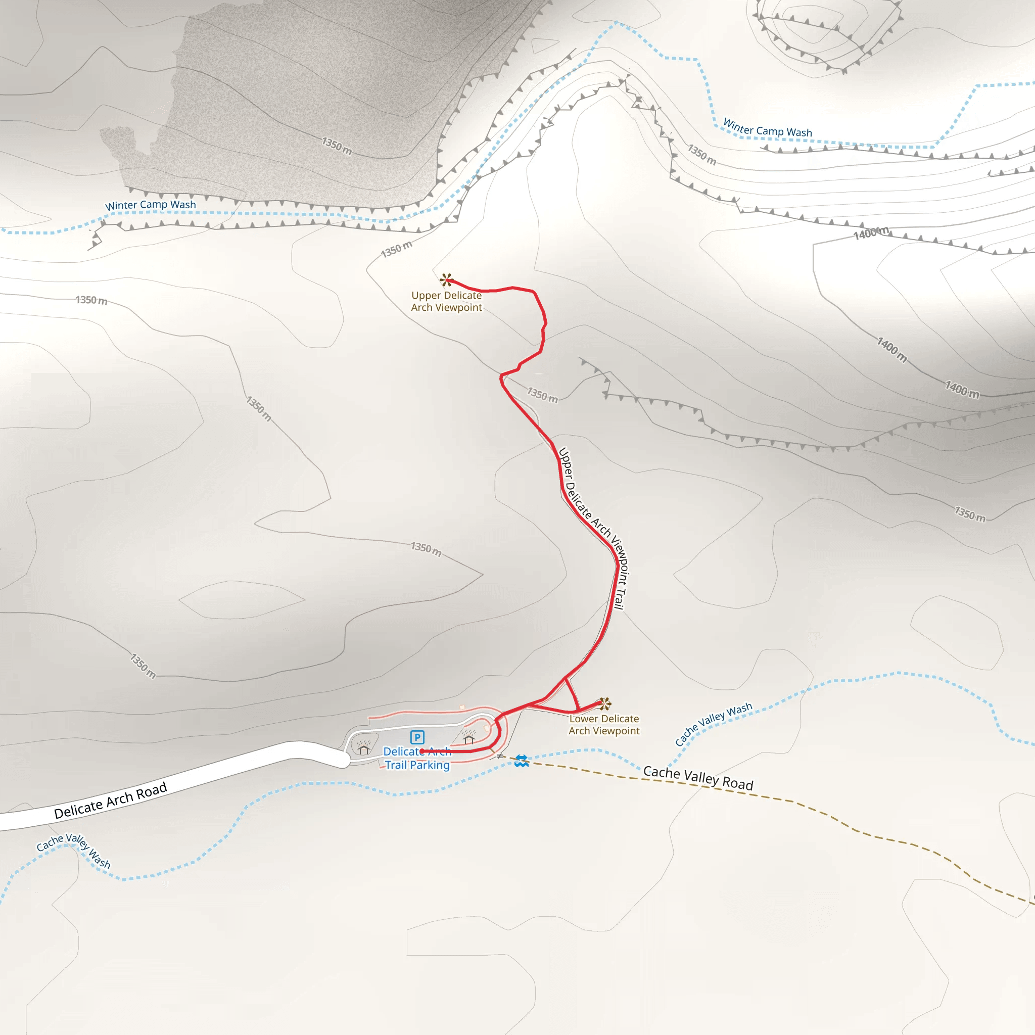 Delicate Arch Viewpoint mobile static map