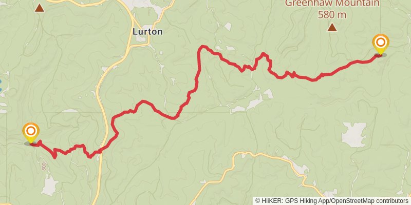 Ozark Highlands Trail stage 12 Map