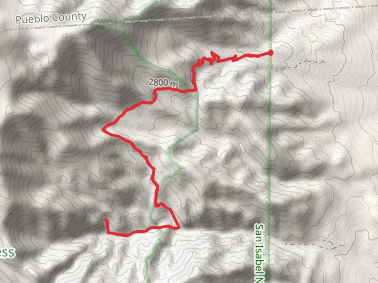An image depicting the trail Bartlett Trail Out and Back and its surrounding area.