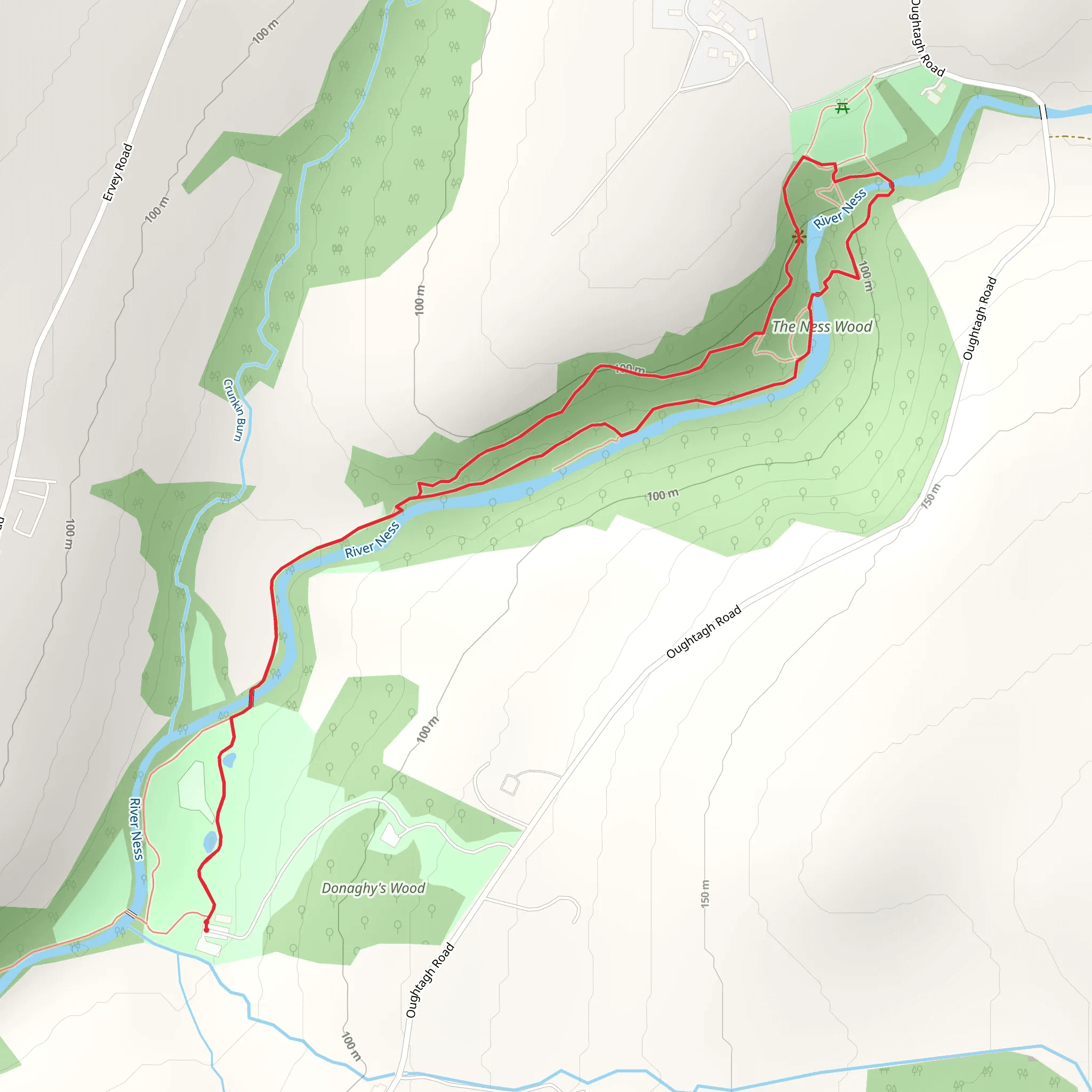 Ness, Ervey and Burntollet mobile static map