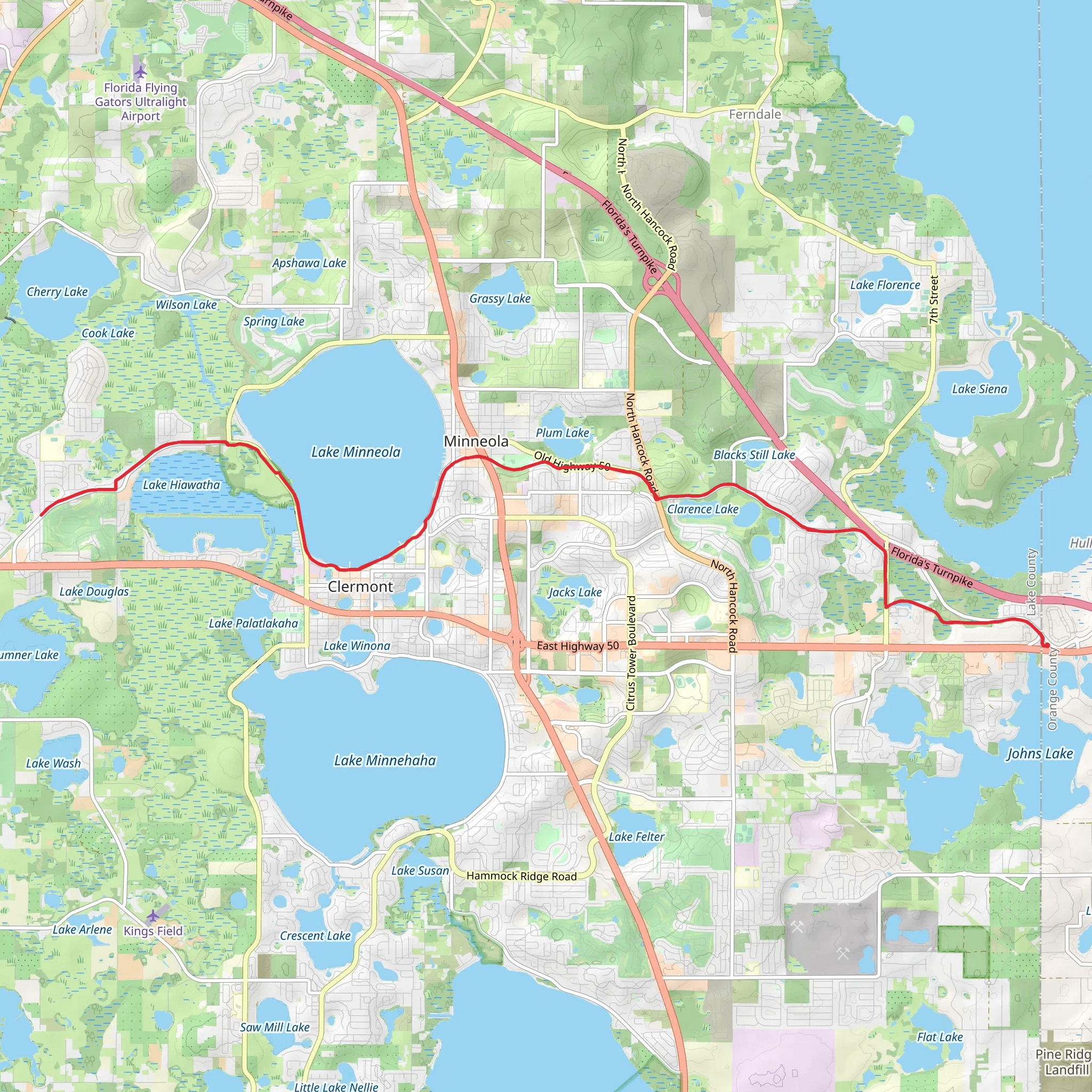 South Lake Trail mobile static map