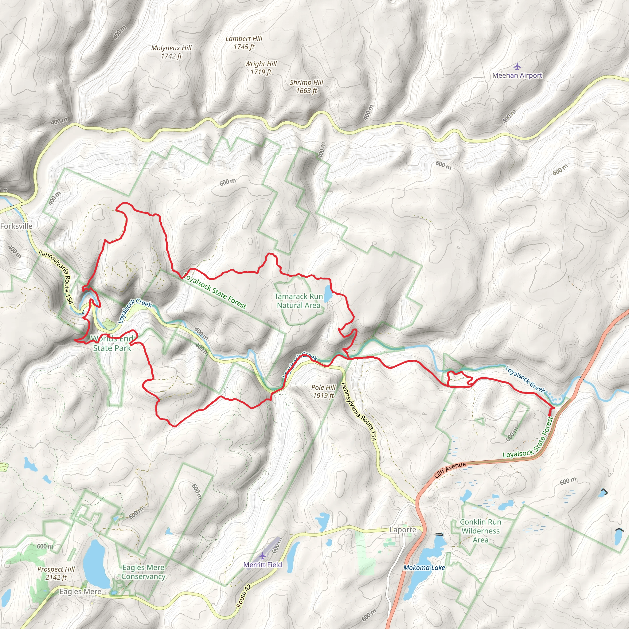 Loyalsock Creek via Loyalsock Trail mobile static map