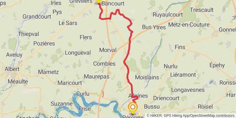 Via Francigena - France stage 13 Map