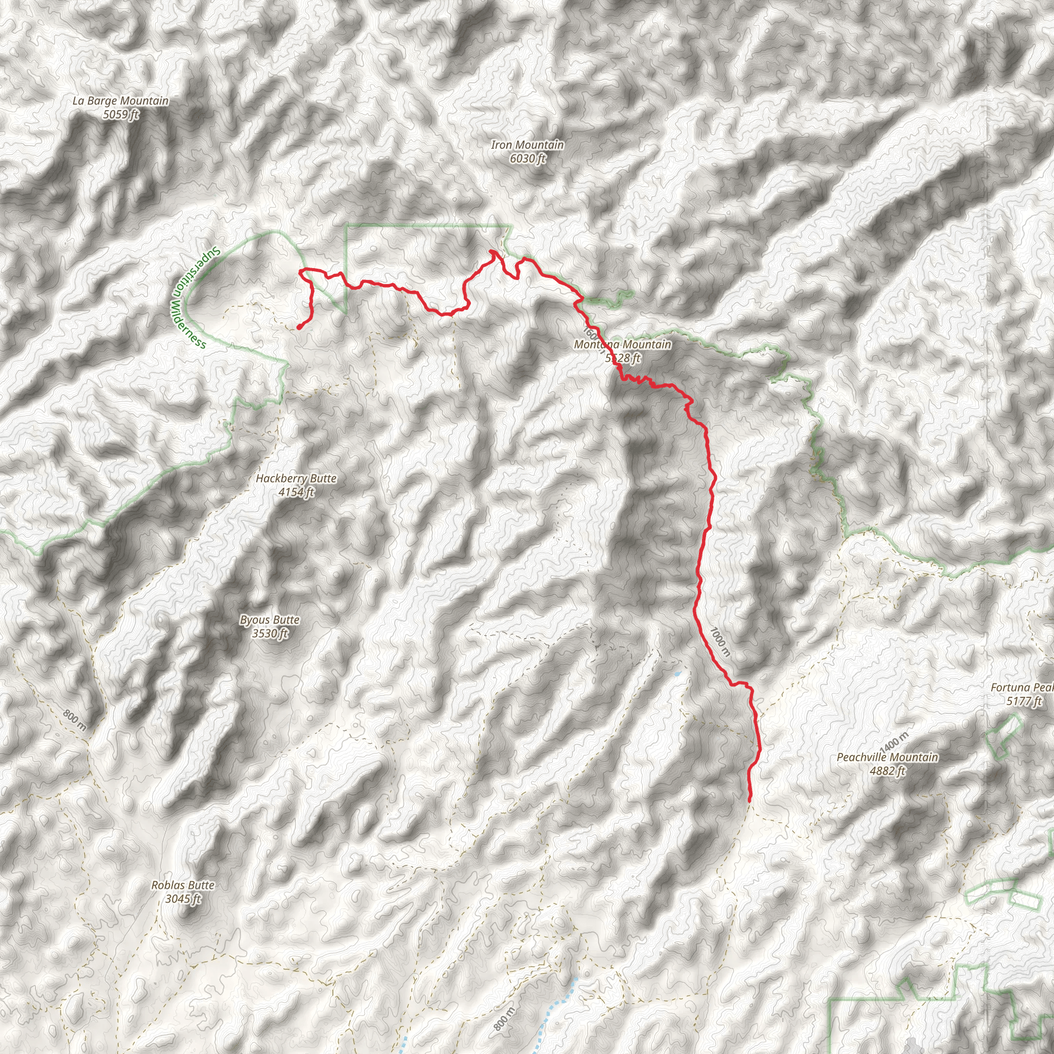 Montana Mountain from Hewitt Canyon Road mobile static map