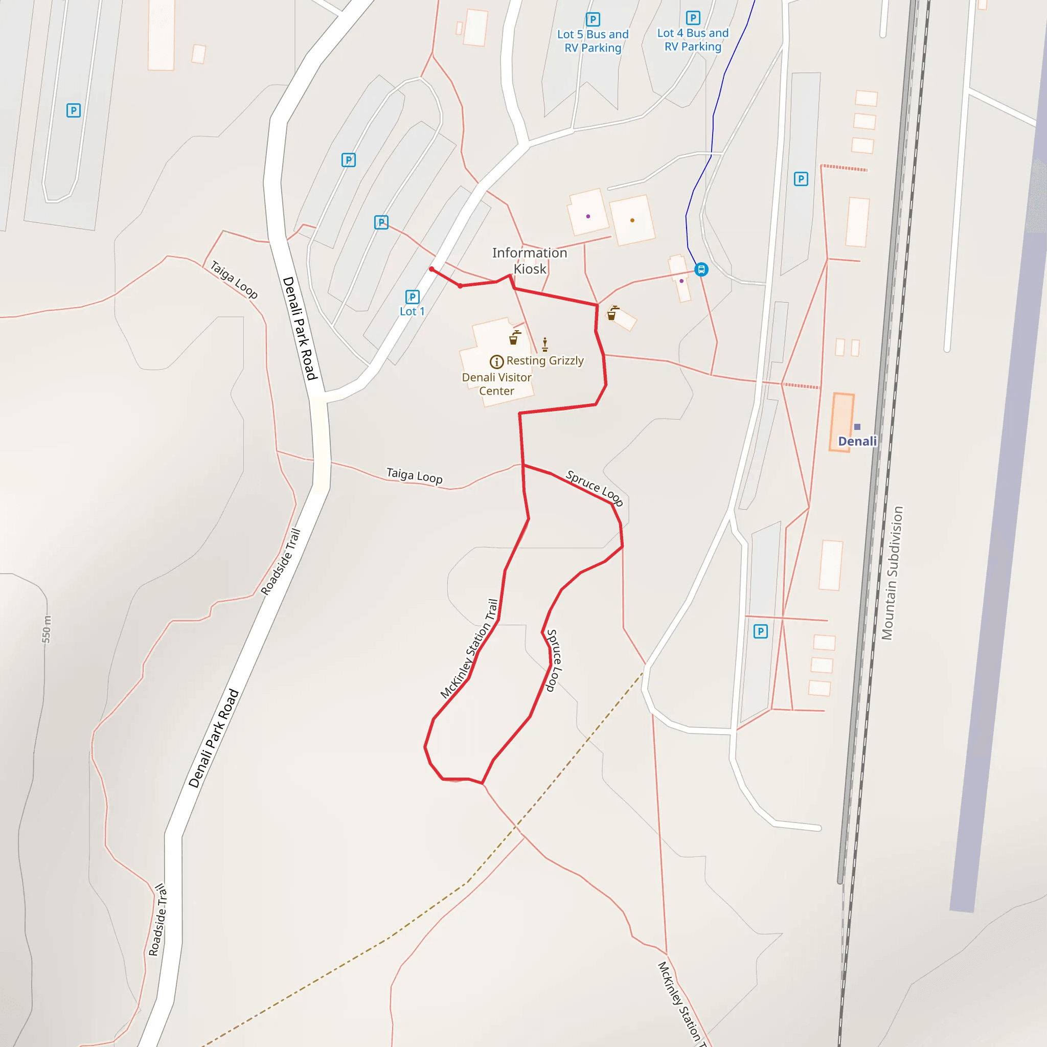 Spruce Forest Trail mobile static map