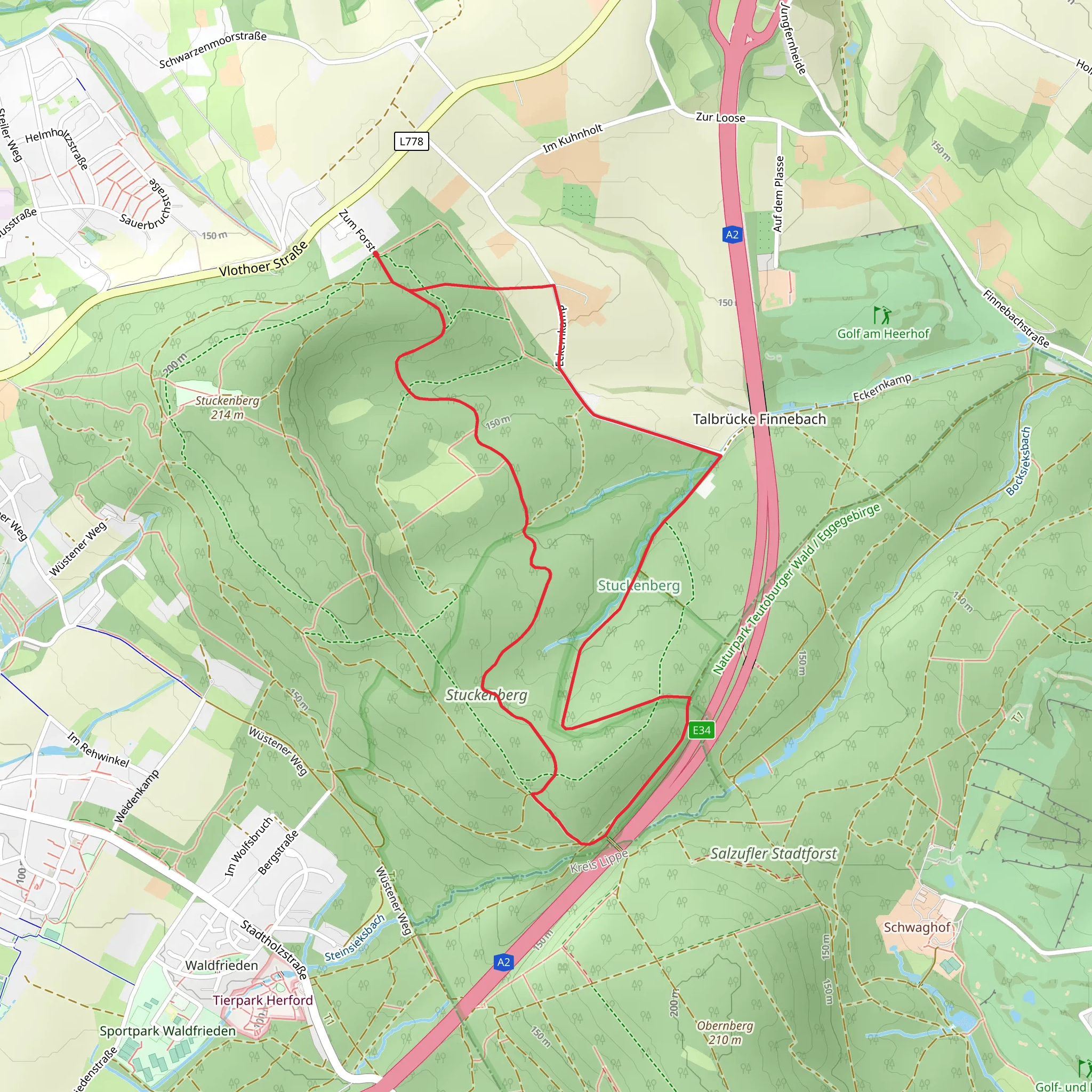 Bad Salzuflen Rundweg mobile static map