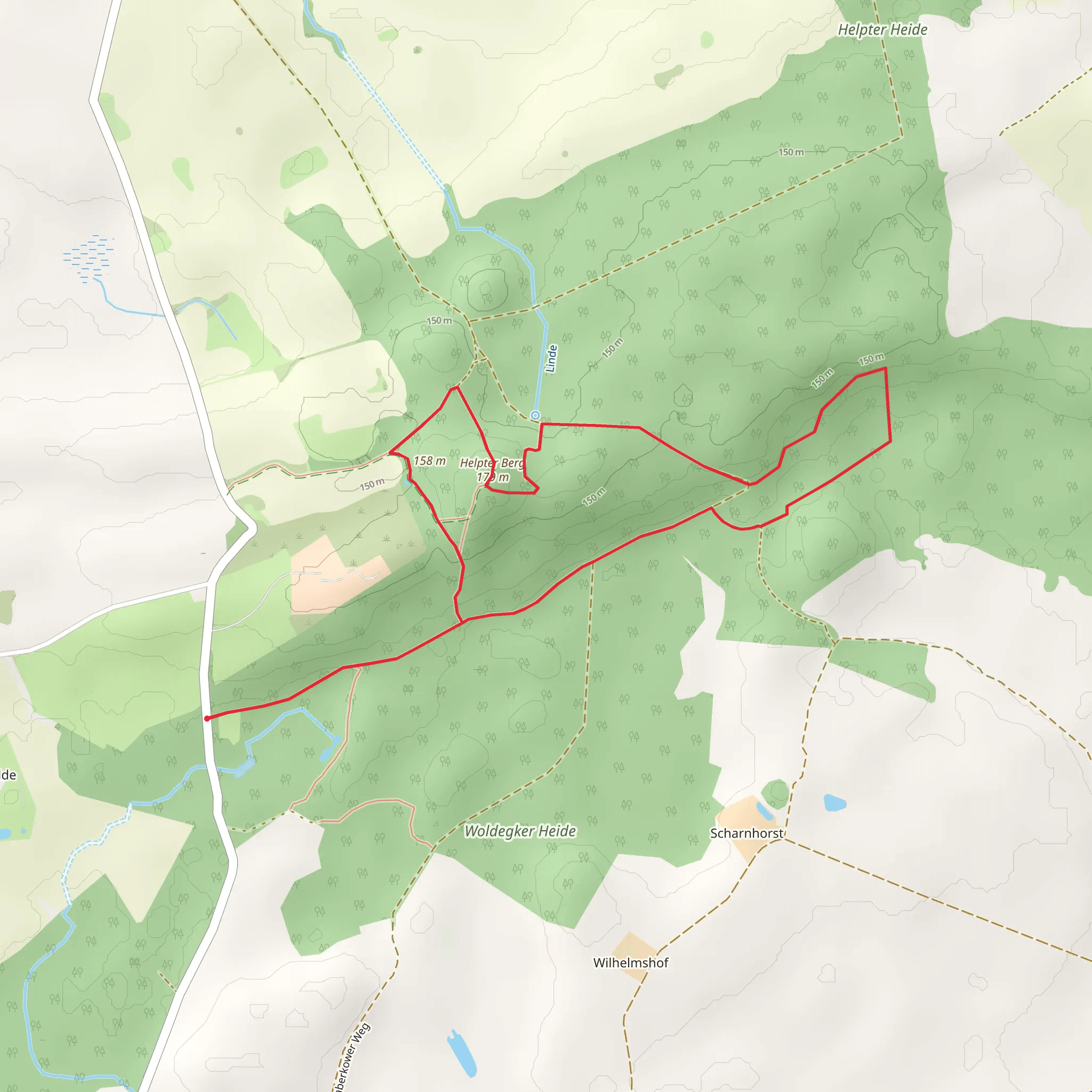 Helpter Berge Loop mobile static map