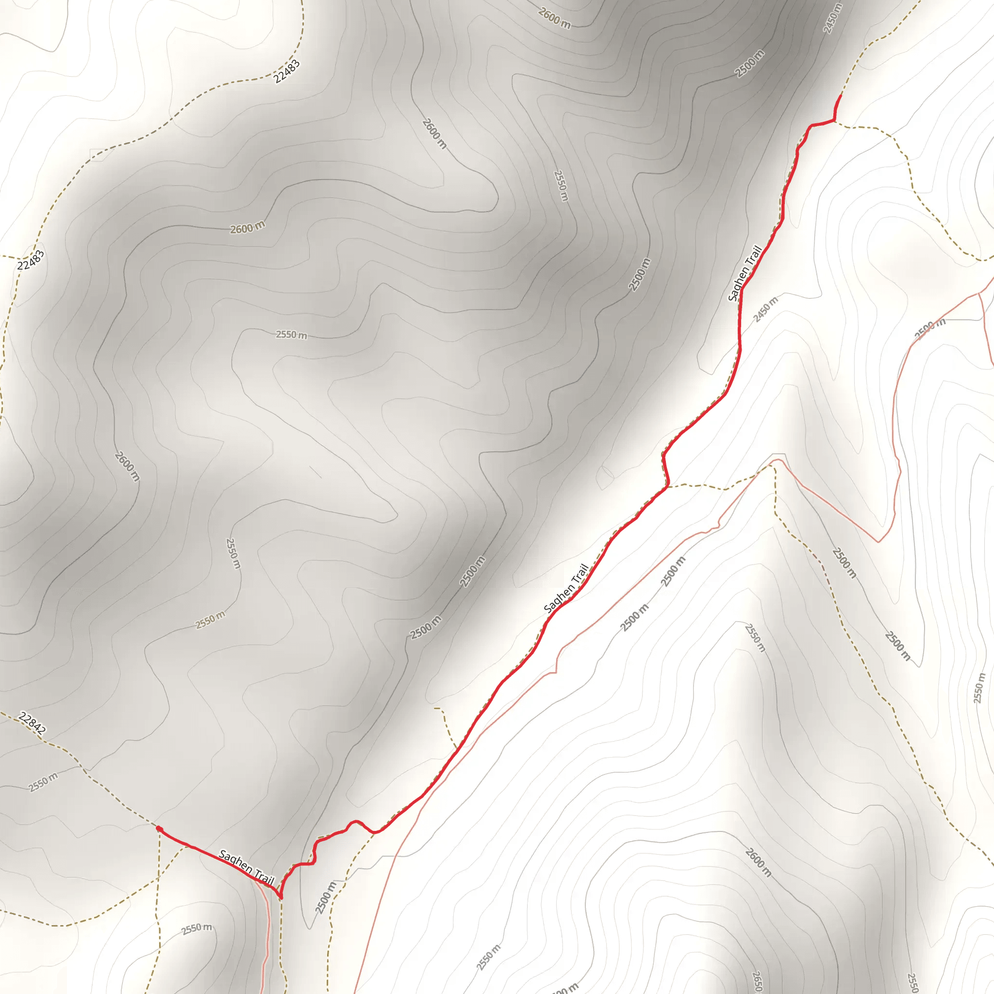 Saghen Trail mobile static map