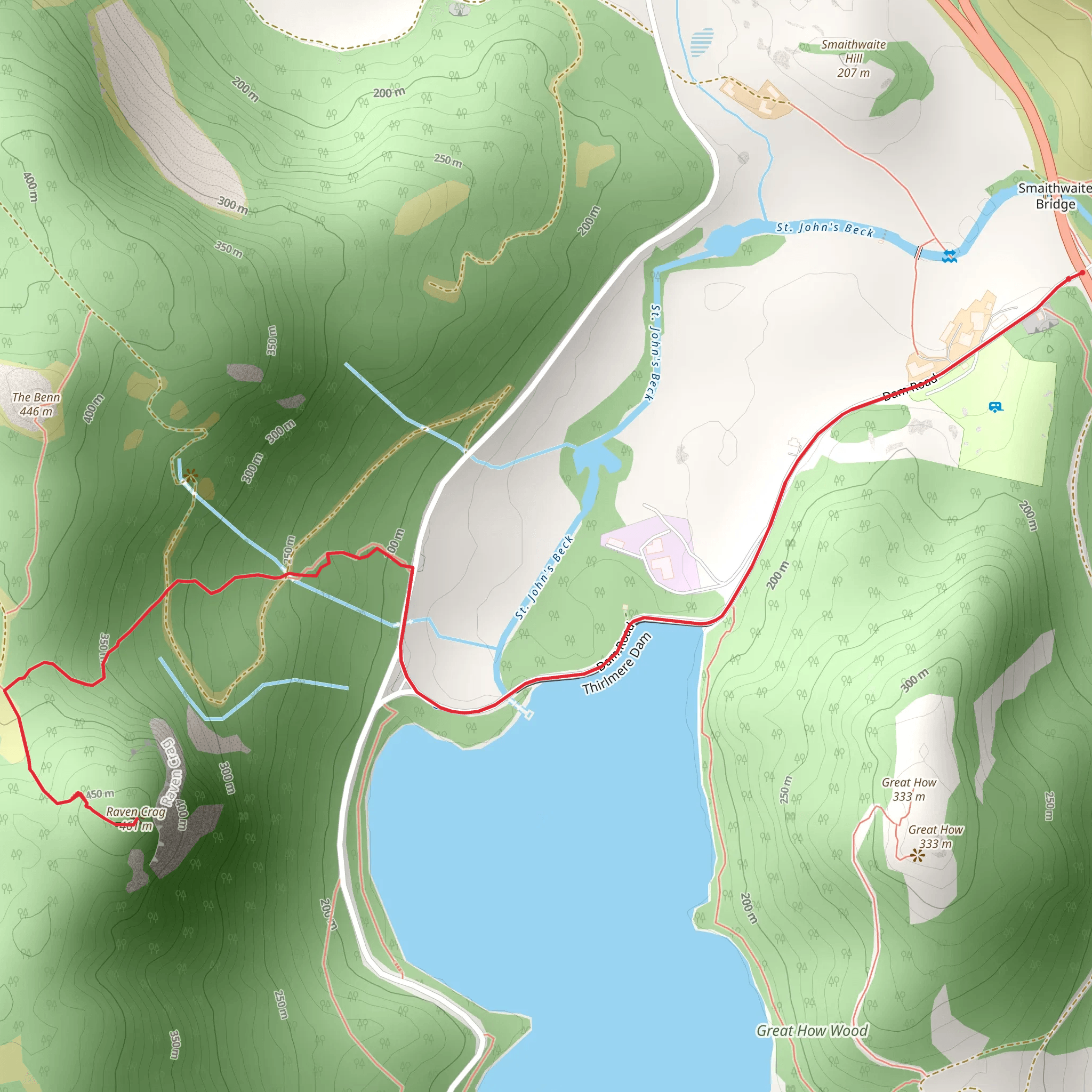 Raven Crag mobile static map