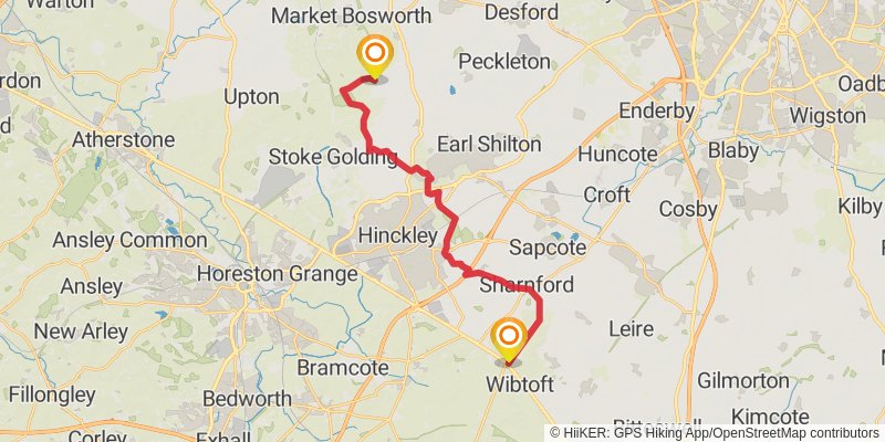 Leicestershire Round stage 7 Map