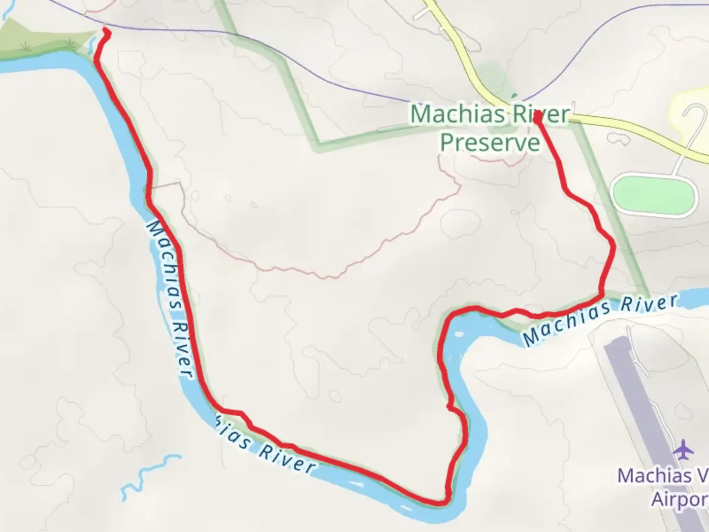 An image depicting the trail Heritage Trail from Machias and its surrounding area.
