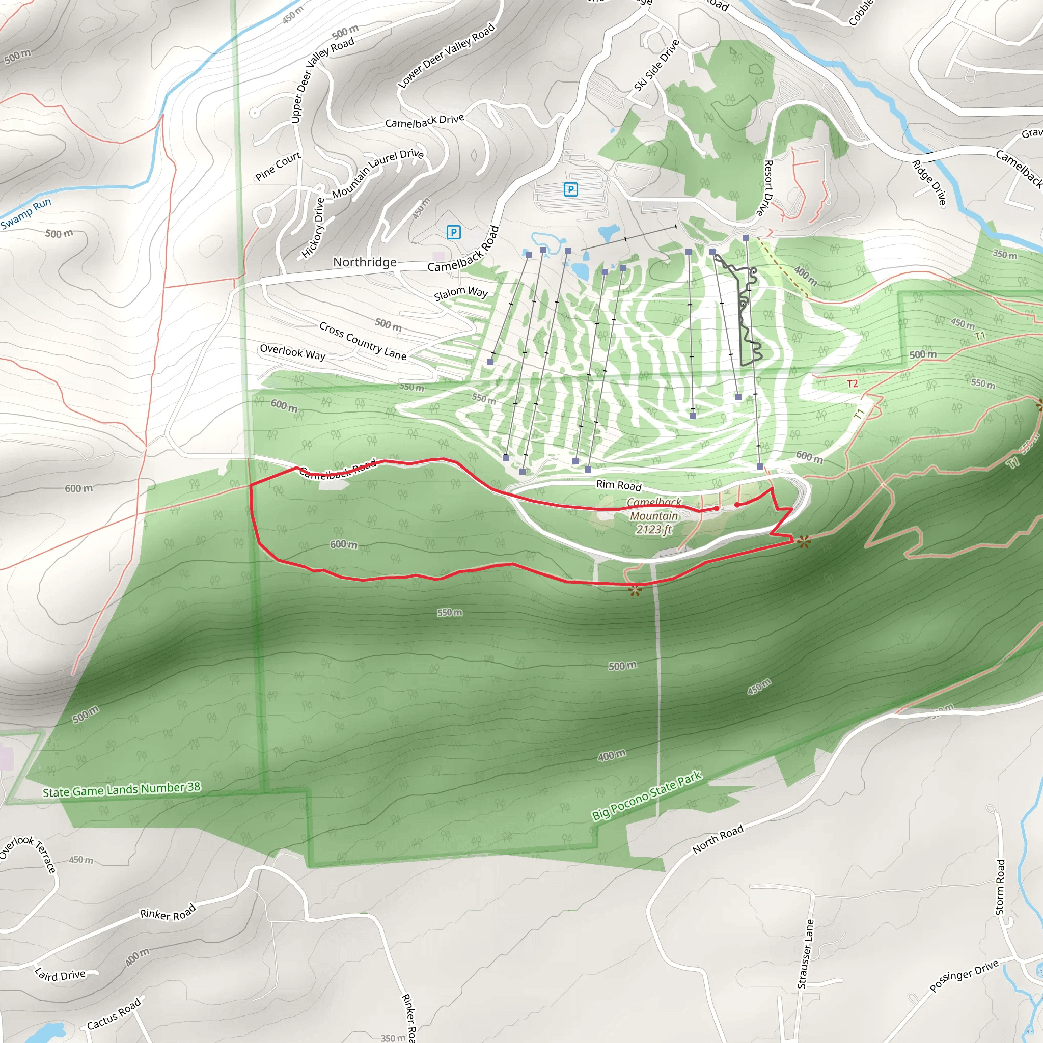 Camelback Mountain and South Trail Loop mobile static map