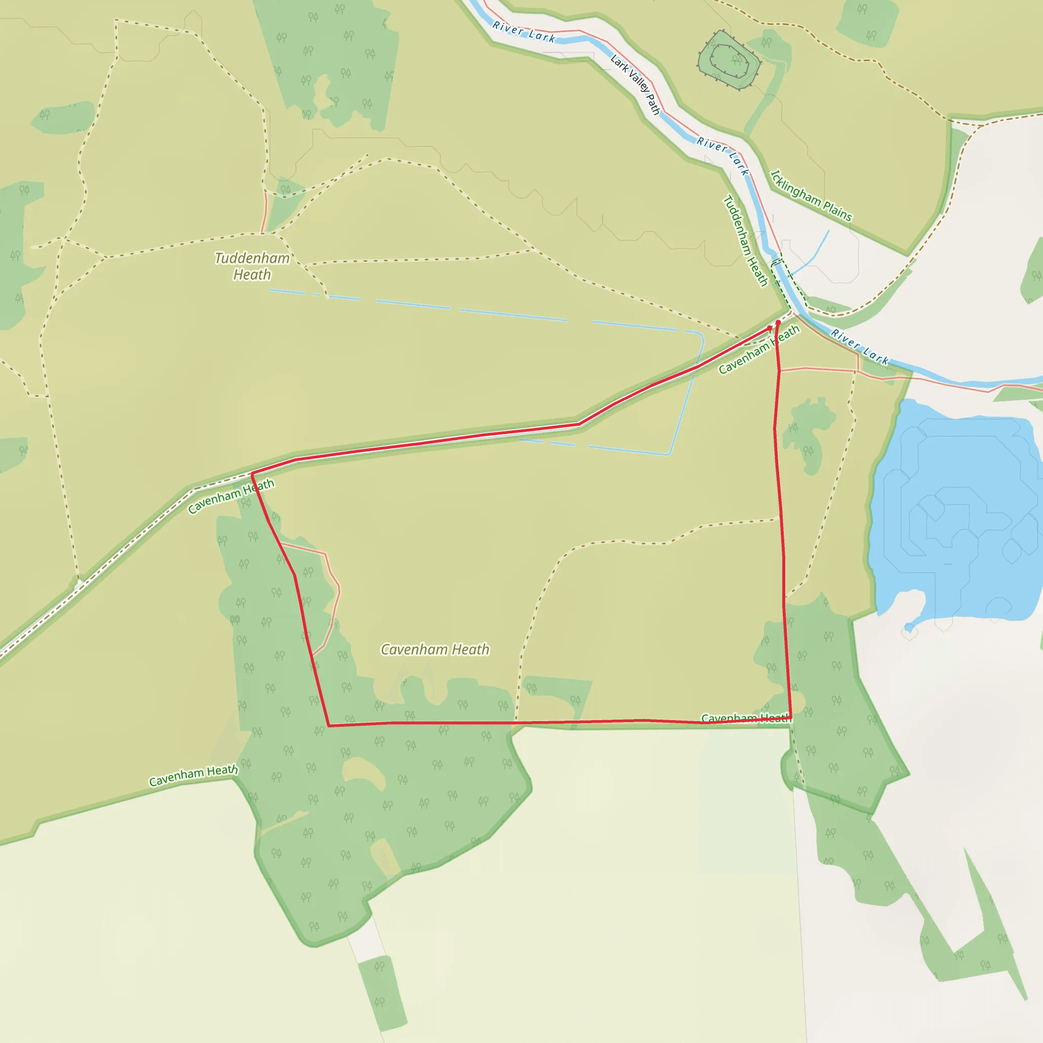 Cavenham Heath mobile static map