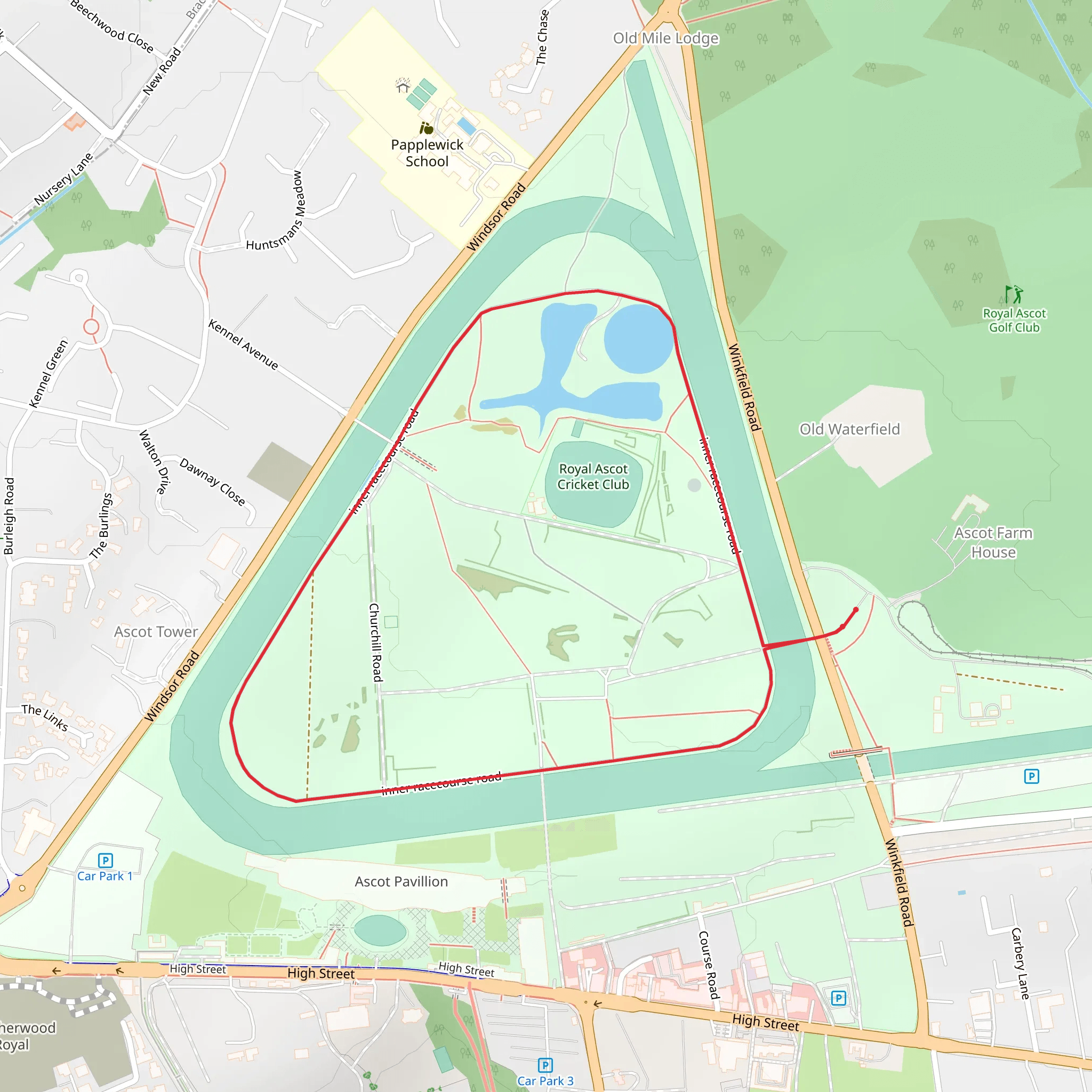 Ascot Heath Loop mobile static map