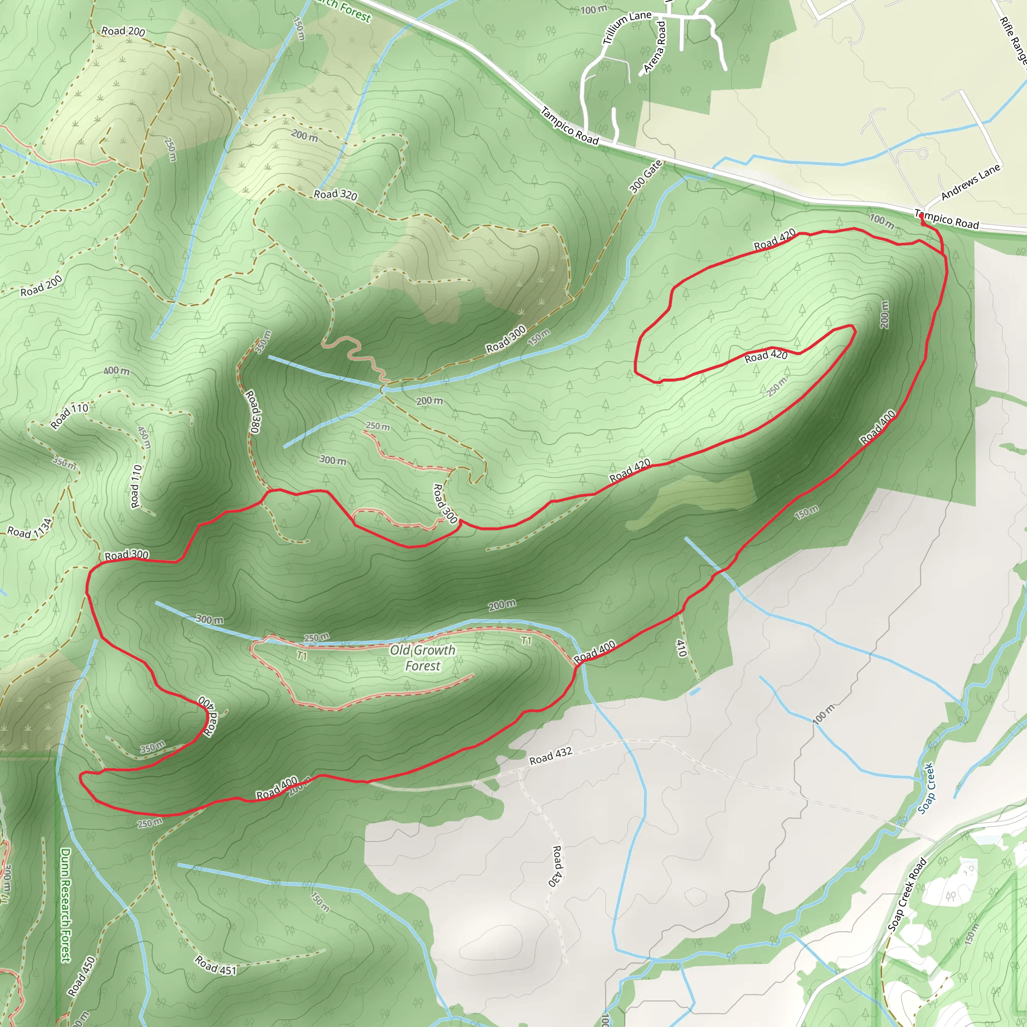 Old Growth Forest Loop mobile static map