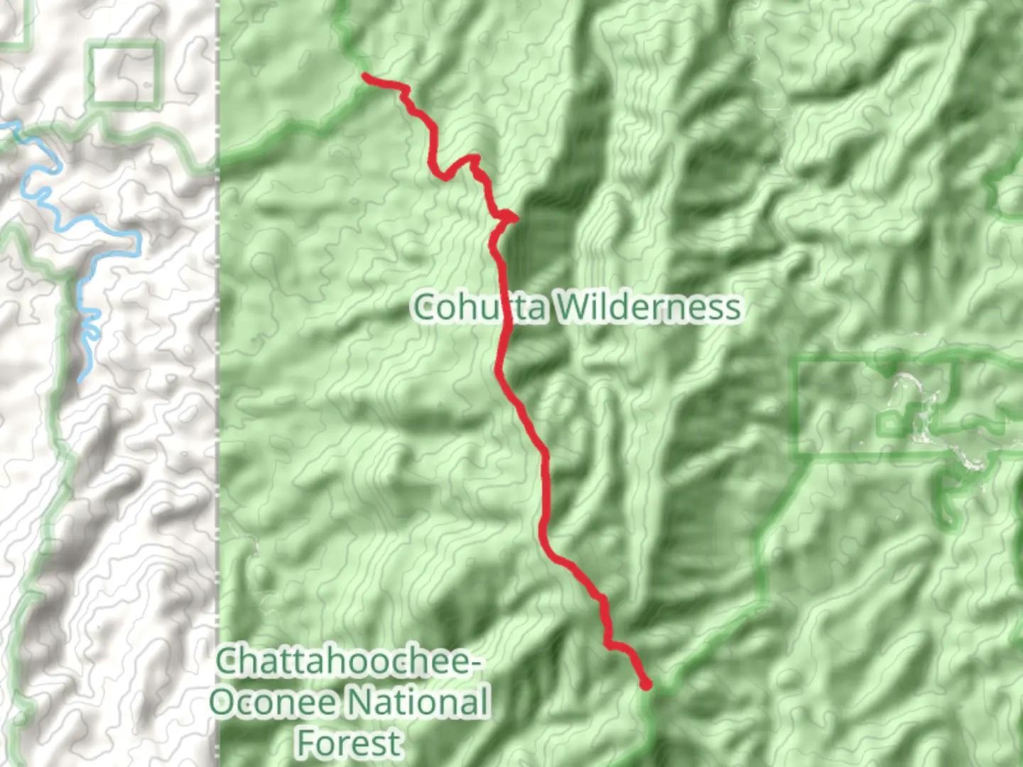 An image depicting the trail Buckeye Mountain via East Cowpen and its surrounding area.
