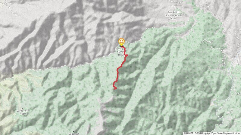 Harris Creek Summit and Harris Creek Road