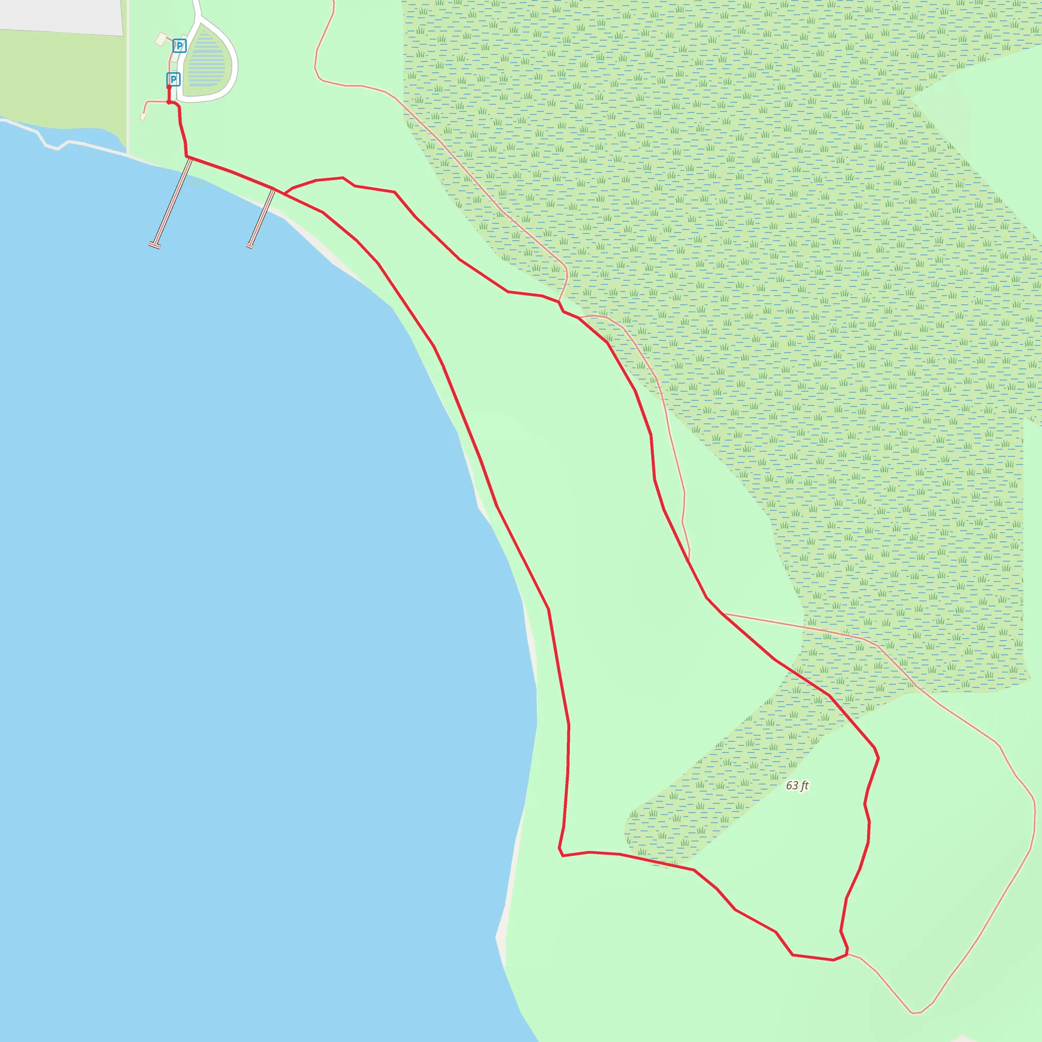 Twin Oaks Conservation Area Loop mobile static map