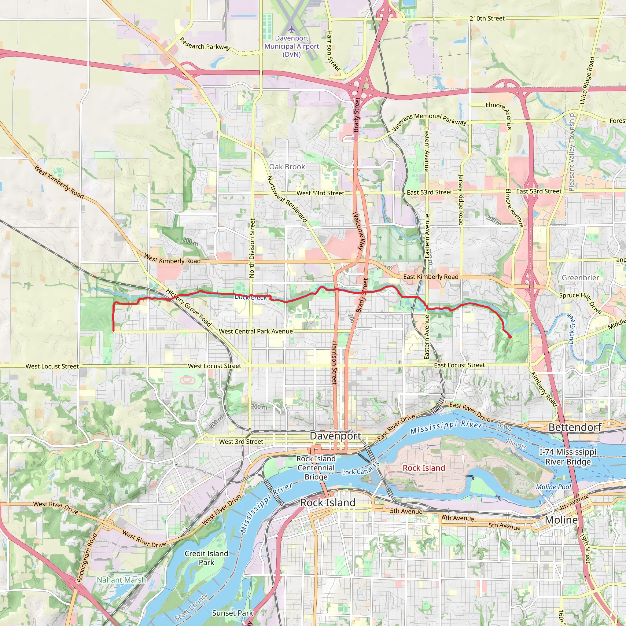 Duck Creek Walk mobile static map