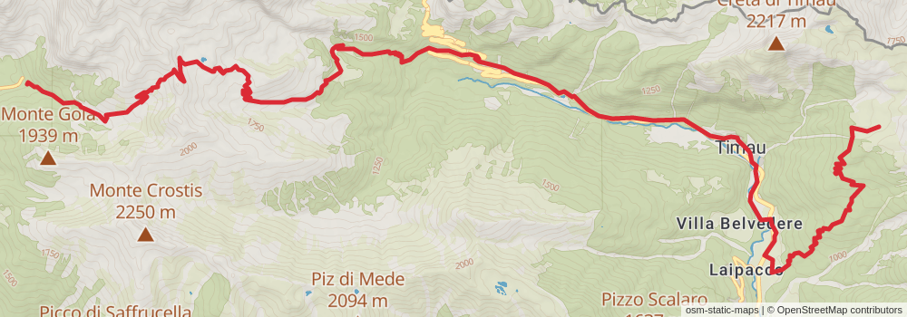 Sentiero Italia - Alps Section stage 26 Map