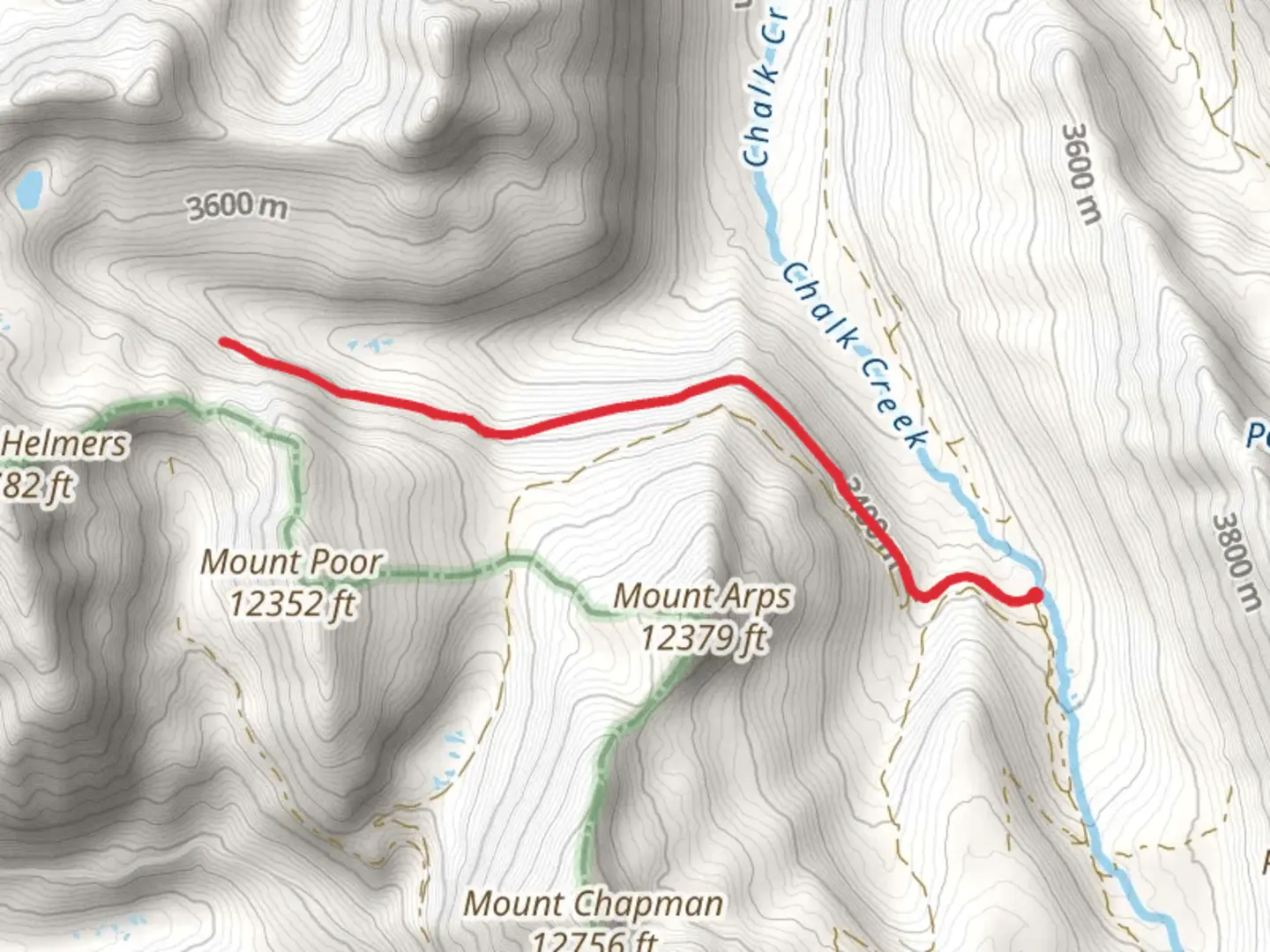 An image depicting the trail Tunnel Lake and Alpine Tunnel Trail and its surrounding area.