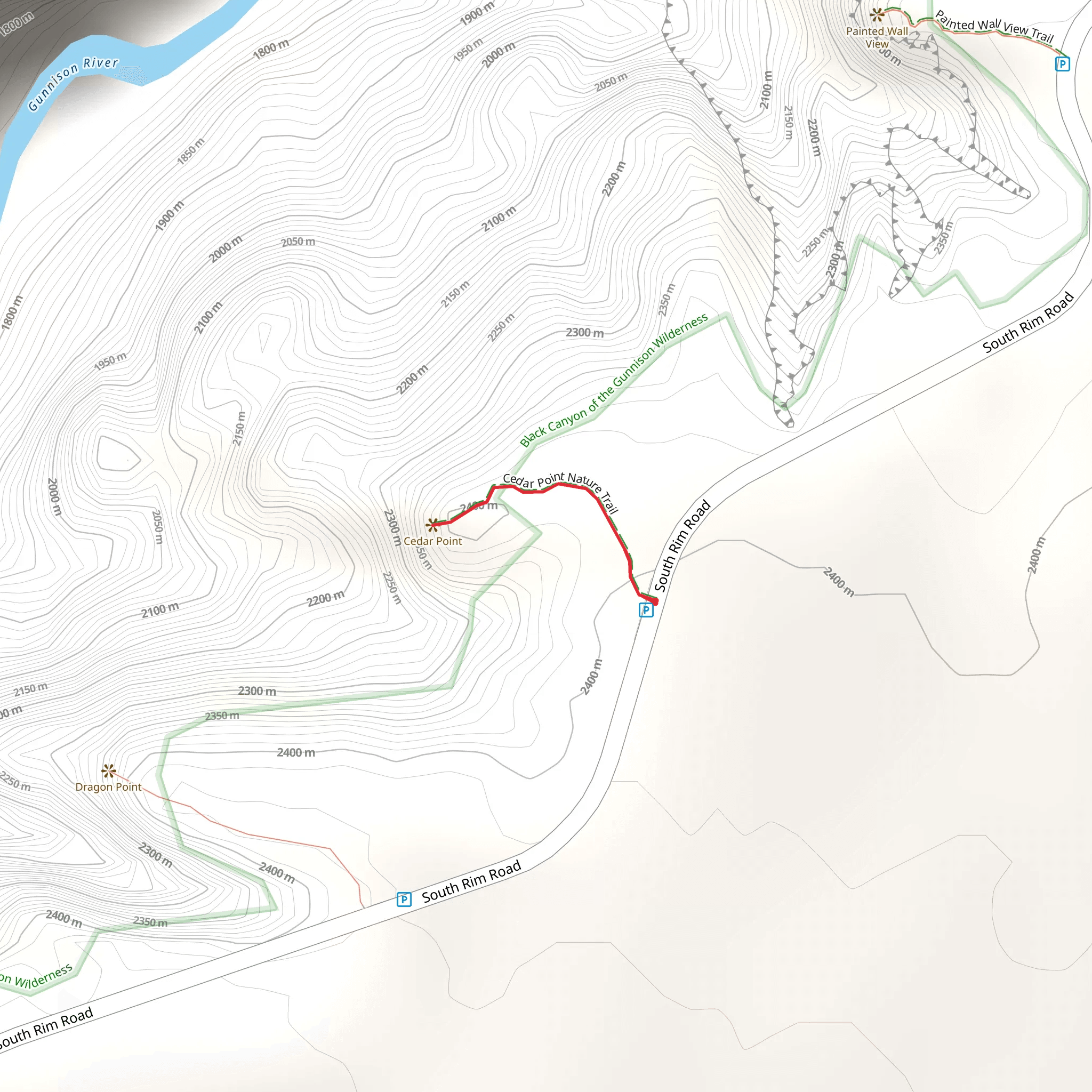 Cedar Point Nature Trail mobile static map