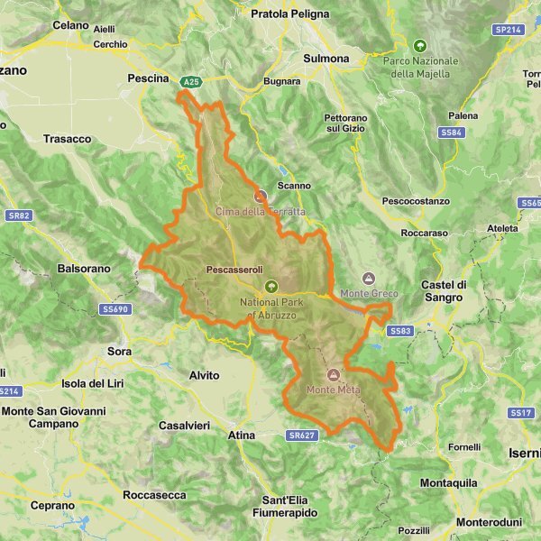 Abruzzo, Lazio and Molise National Park mobile static map