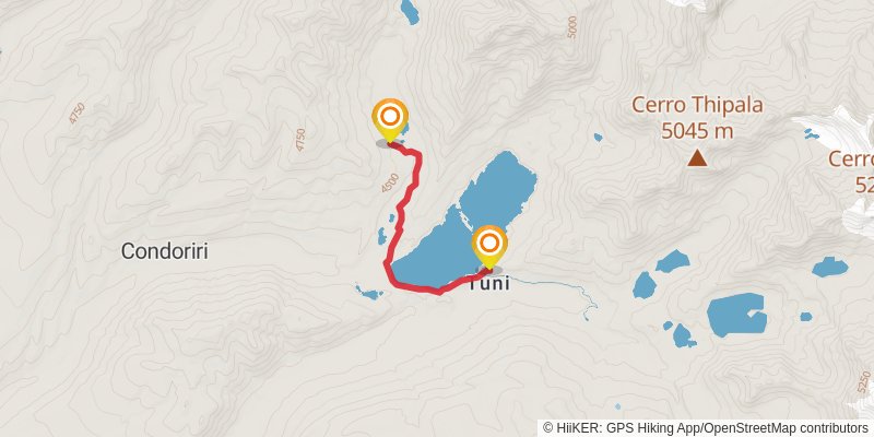 Cordillera Real Traverse alt 5 Map