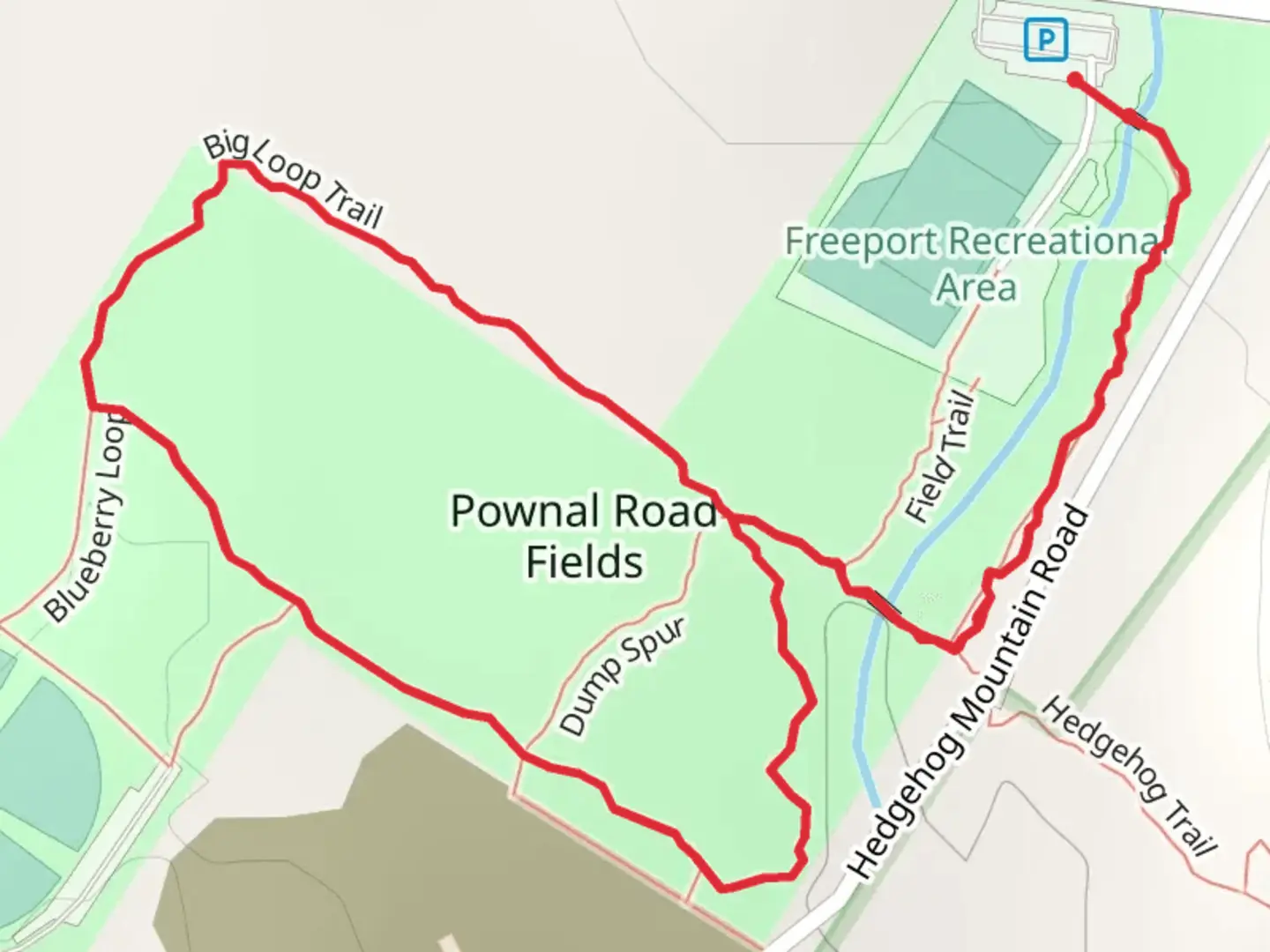 An image depicting the trail Hedgehog Loop Trail and its surrounding area.