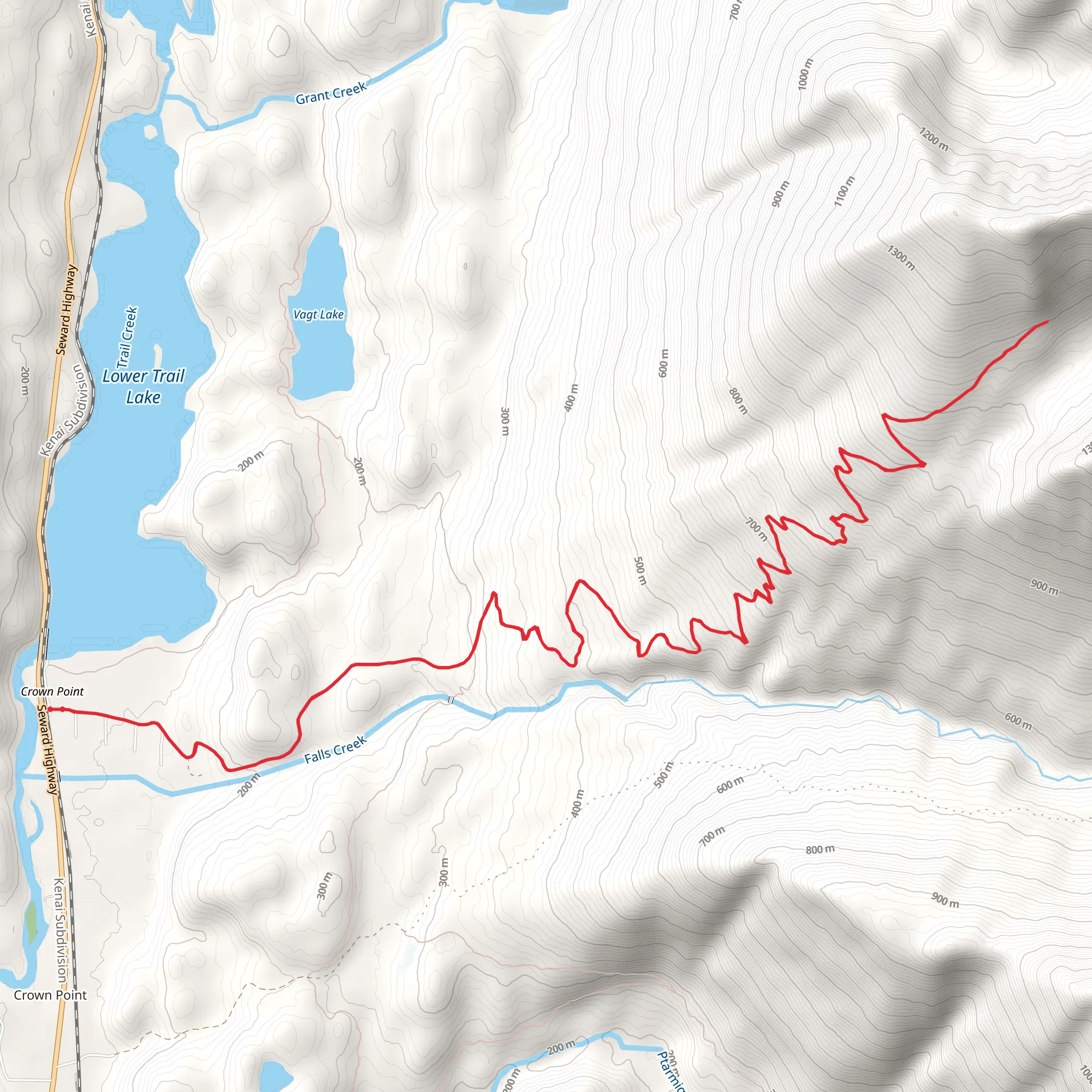 Crown Point Trail mobile static map