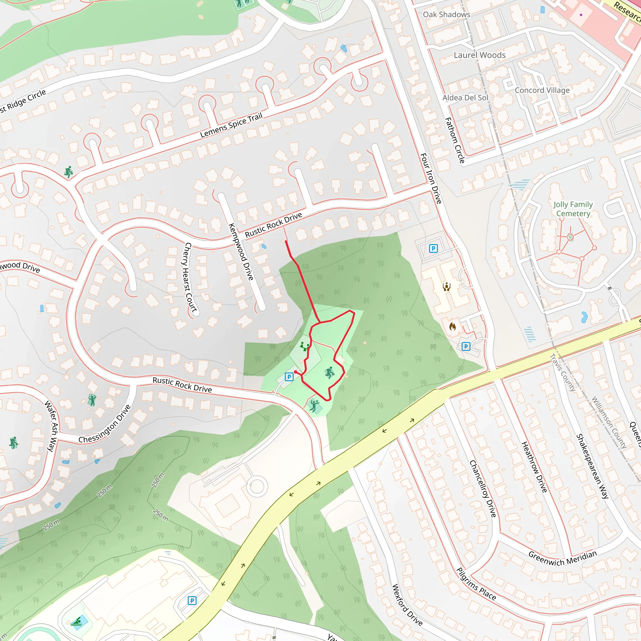 Tanglewood Park Loop mobile static map