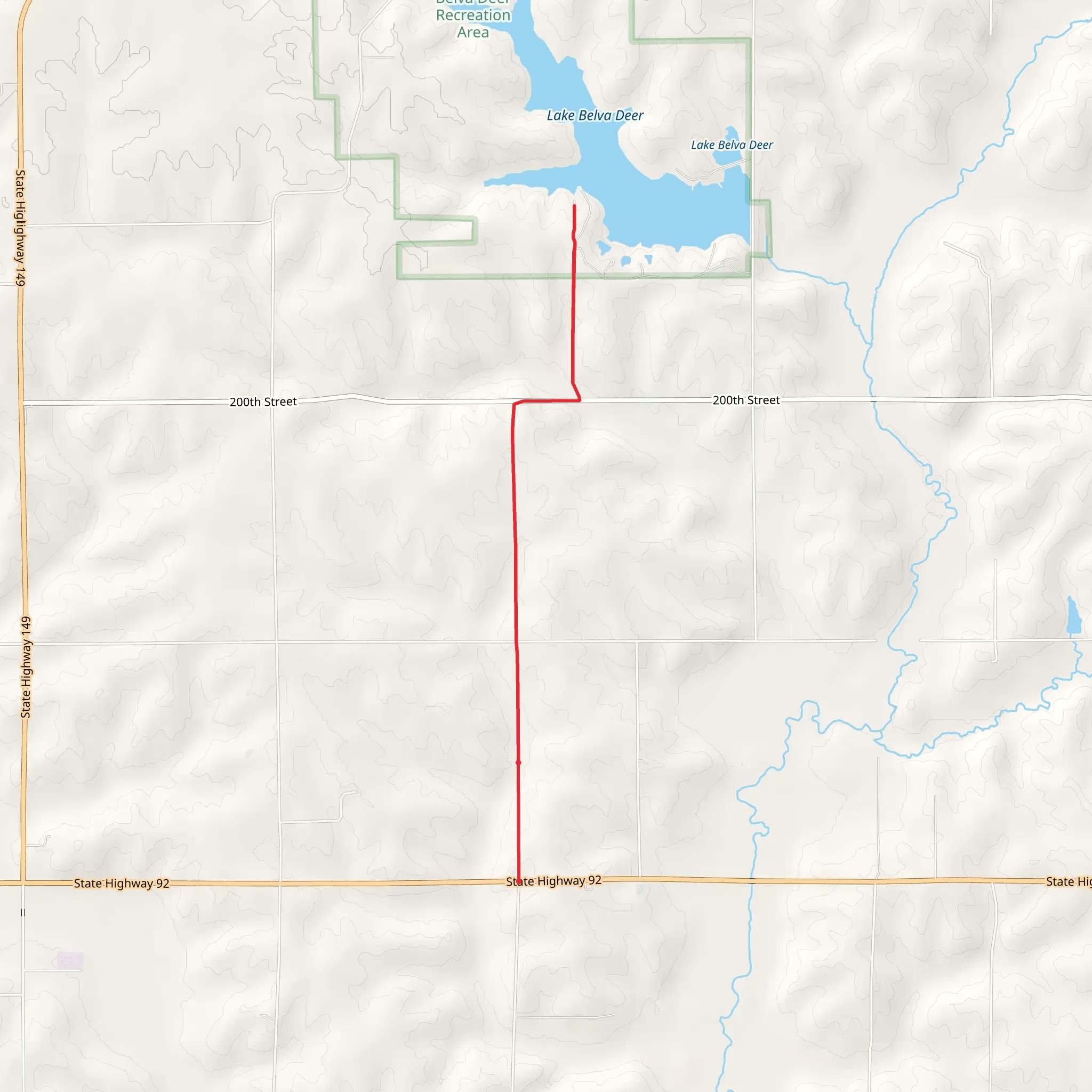 Lake Belva Deer mobile static map