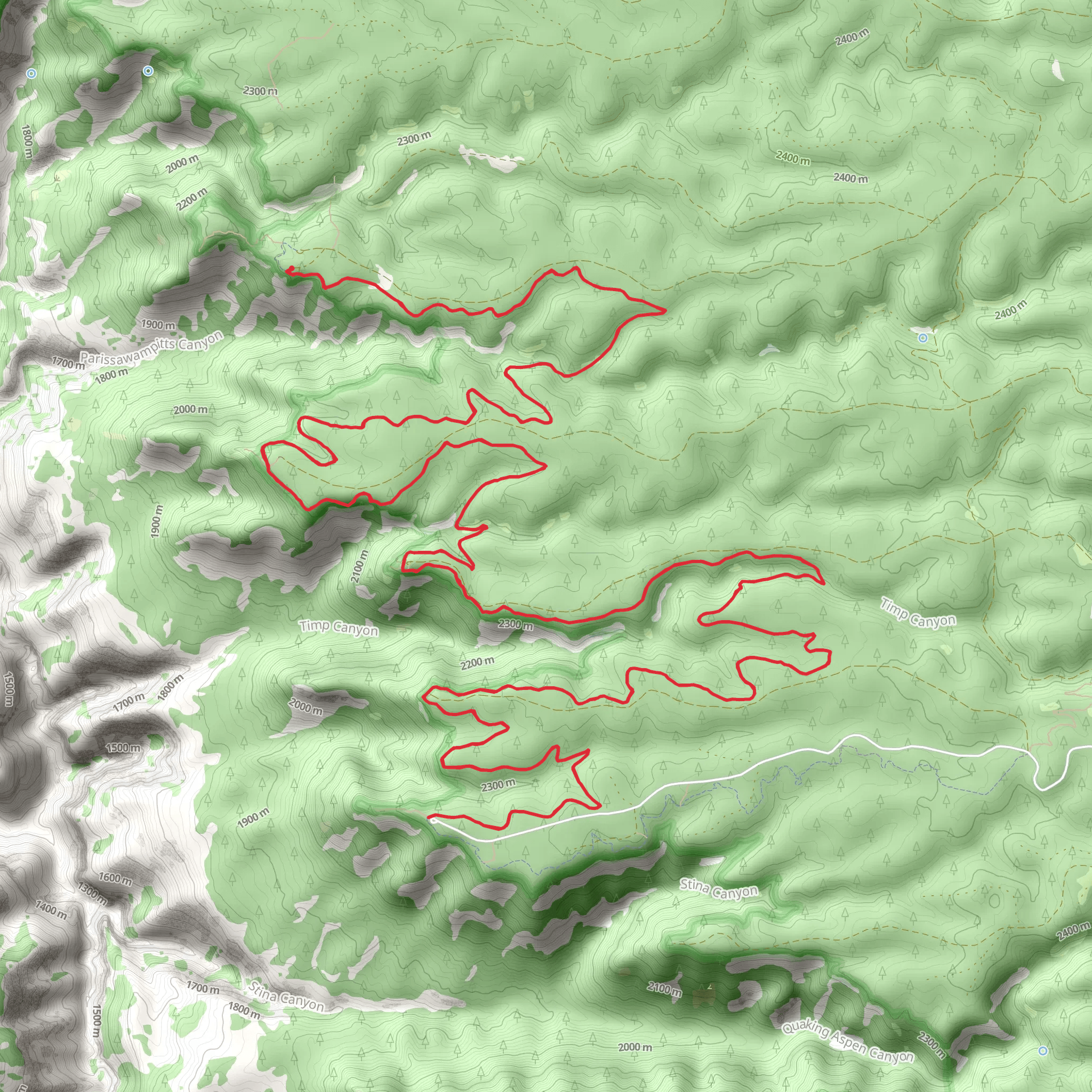 Timp Canyon mobile static map