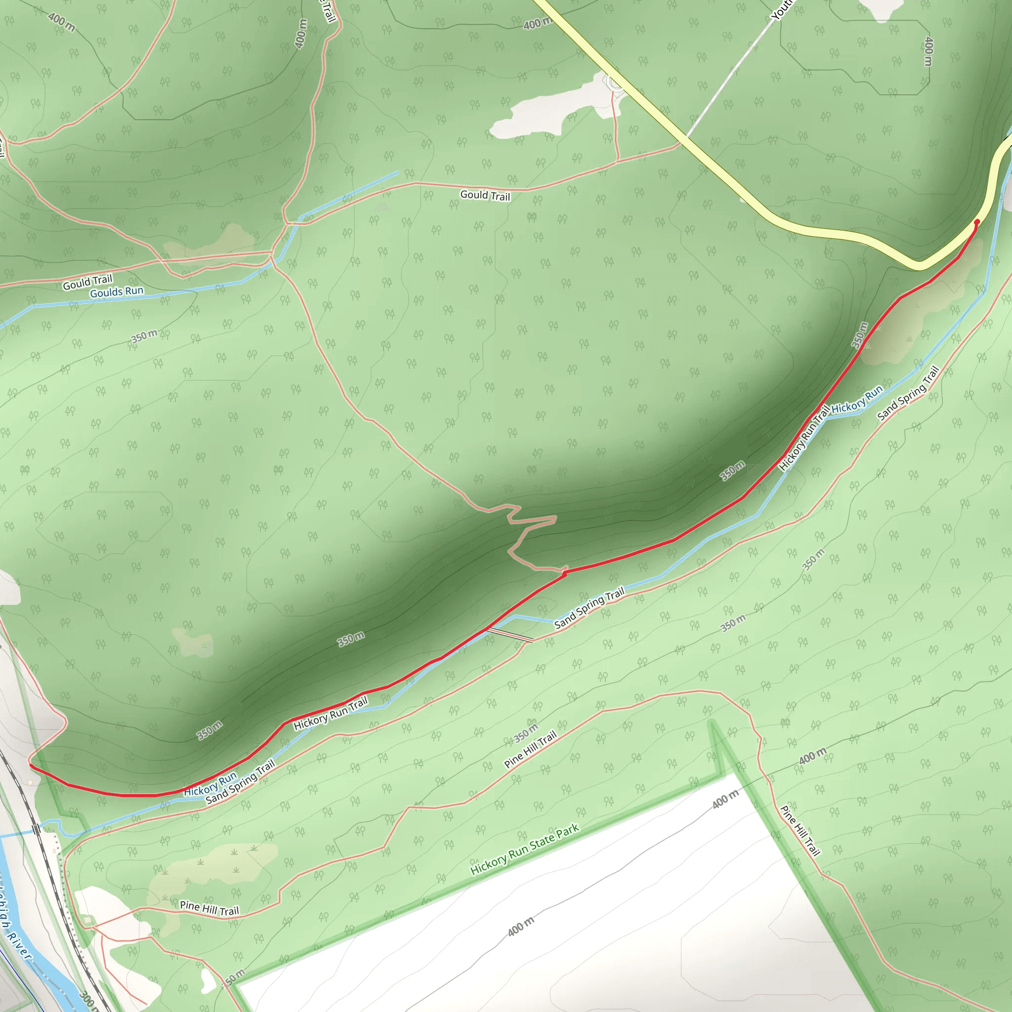 Hickory Run Trail mobile static map