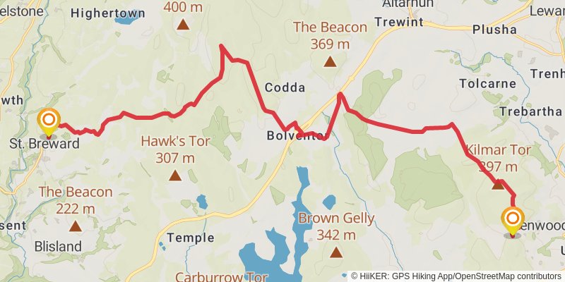 Celtic Way stage 53 Map