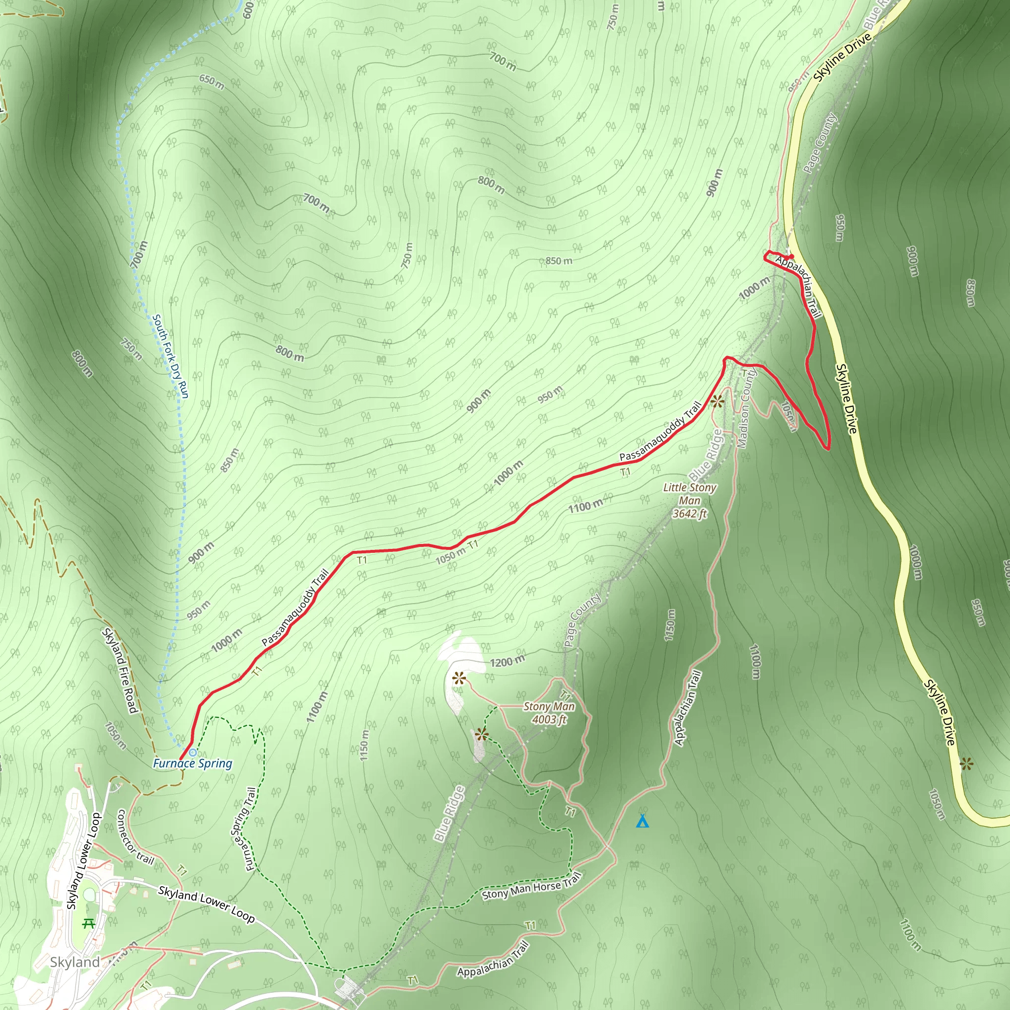 Passamaquoddy and Appalachian Trail mobile static map