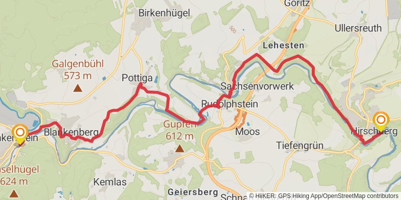 Kammweg Erzgebirge - Vogtland stage 16 Map