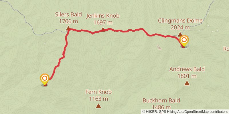 Welch Ridge via Appalachian Trail stage 3 Map