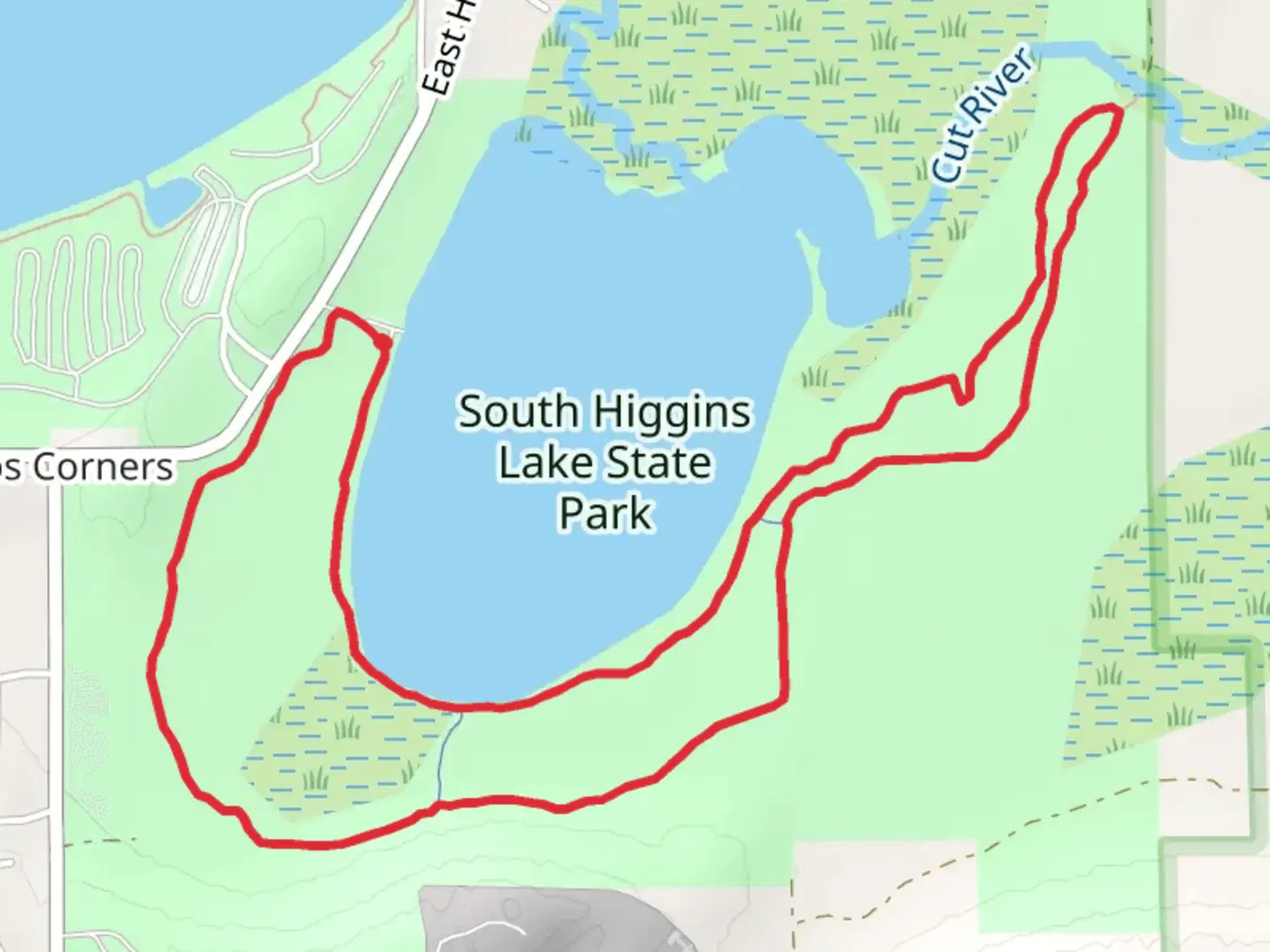An image depicting the trail Marl Lake Green and Blue Loop Trail and its surrounding area.