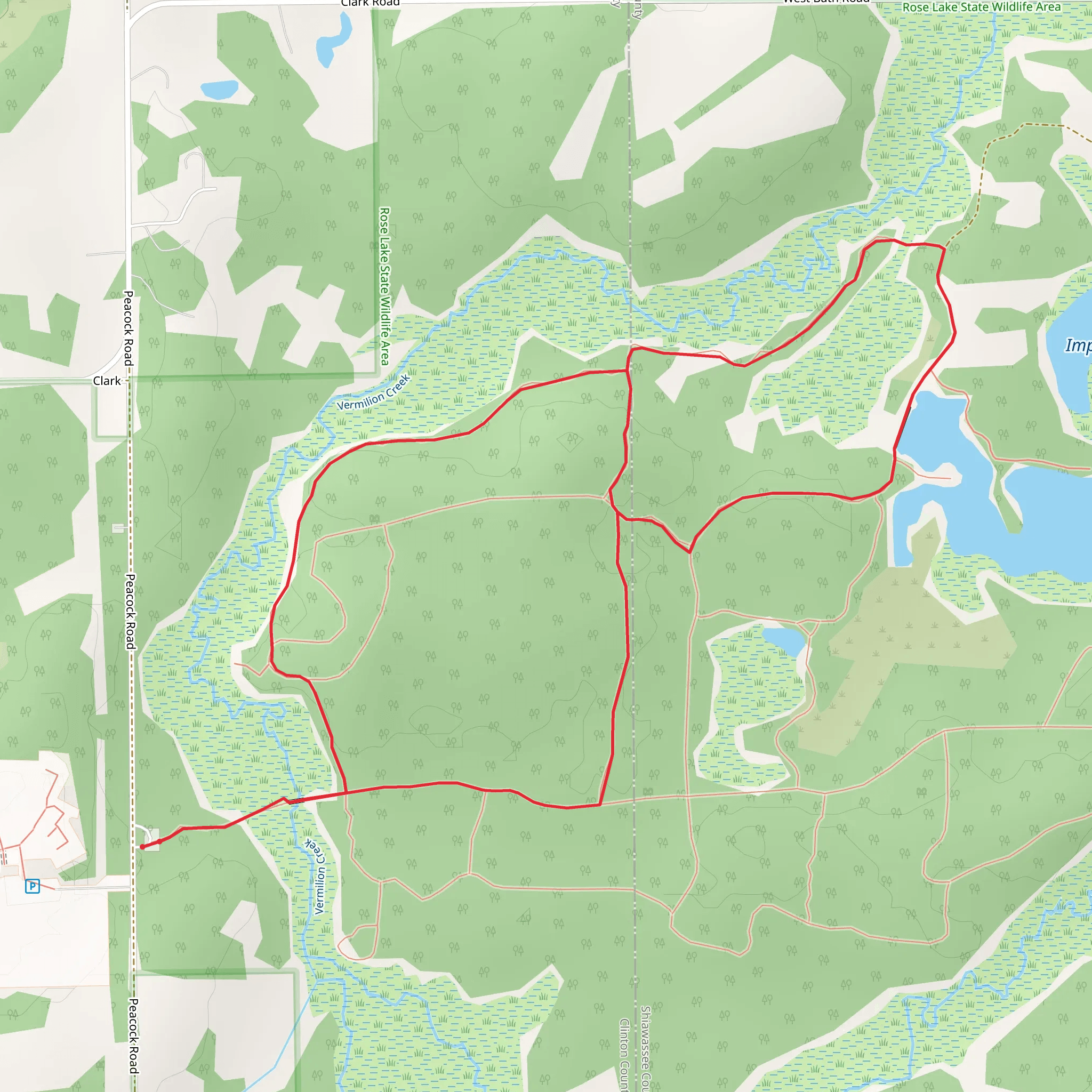 Impoundment from Peacock Road mobile static map