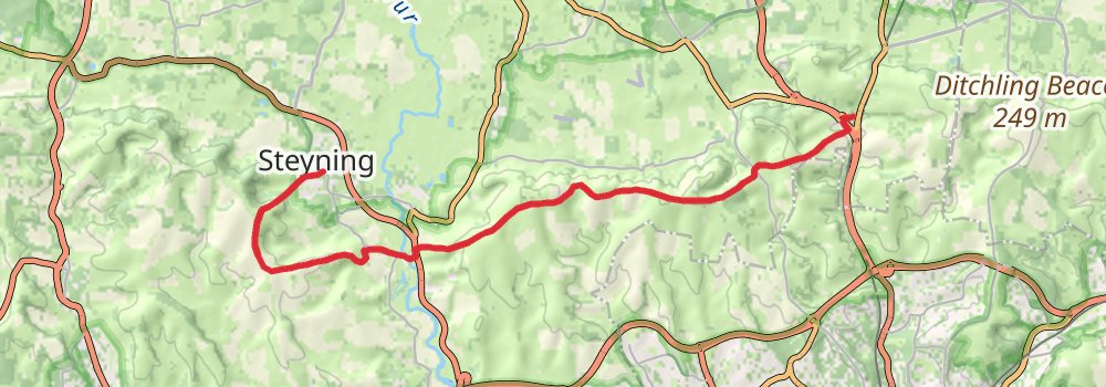 South Downs Way 7-Day Moderate Tour (Hillwalk Tours) stage 2 Map