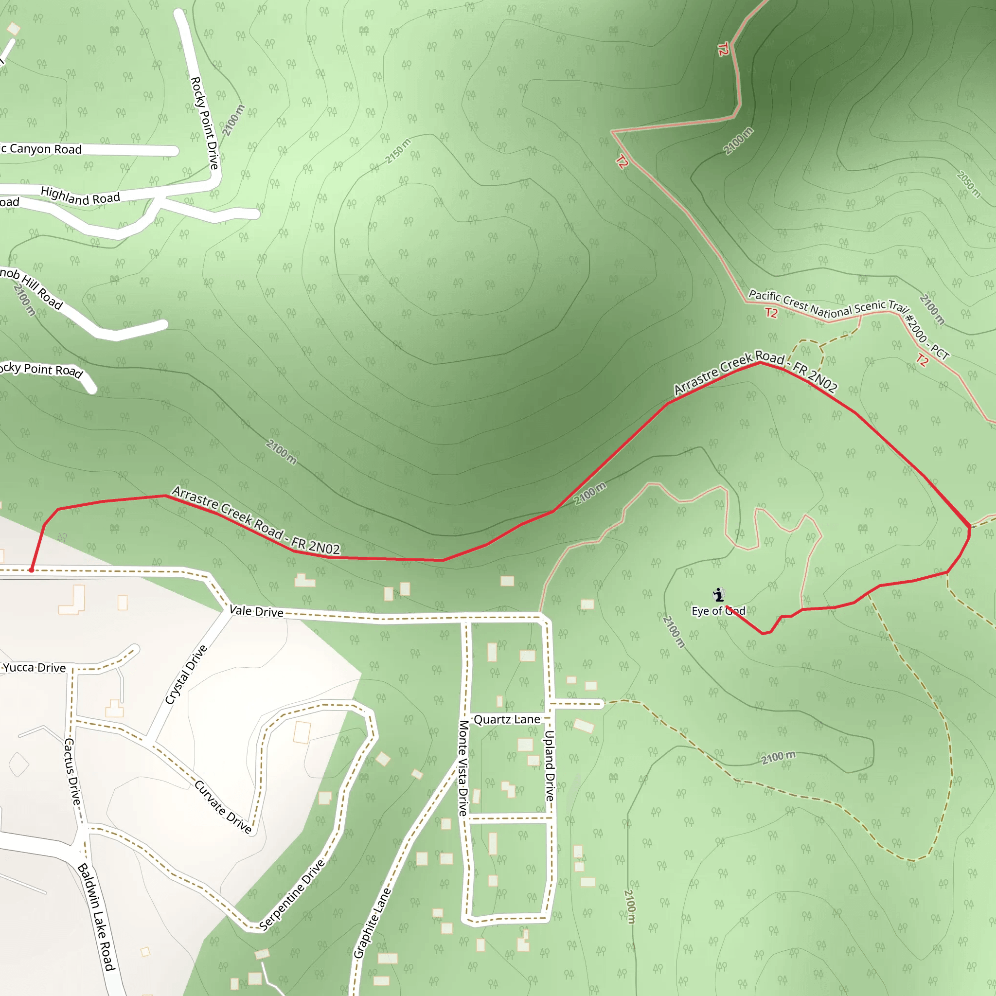 Arrastre Creek Road mobile static map