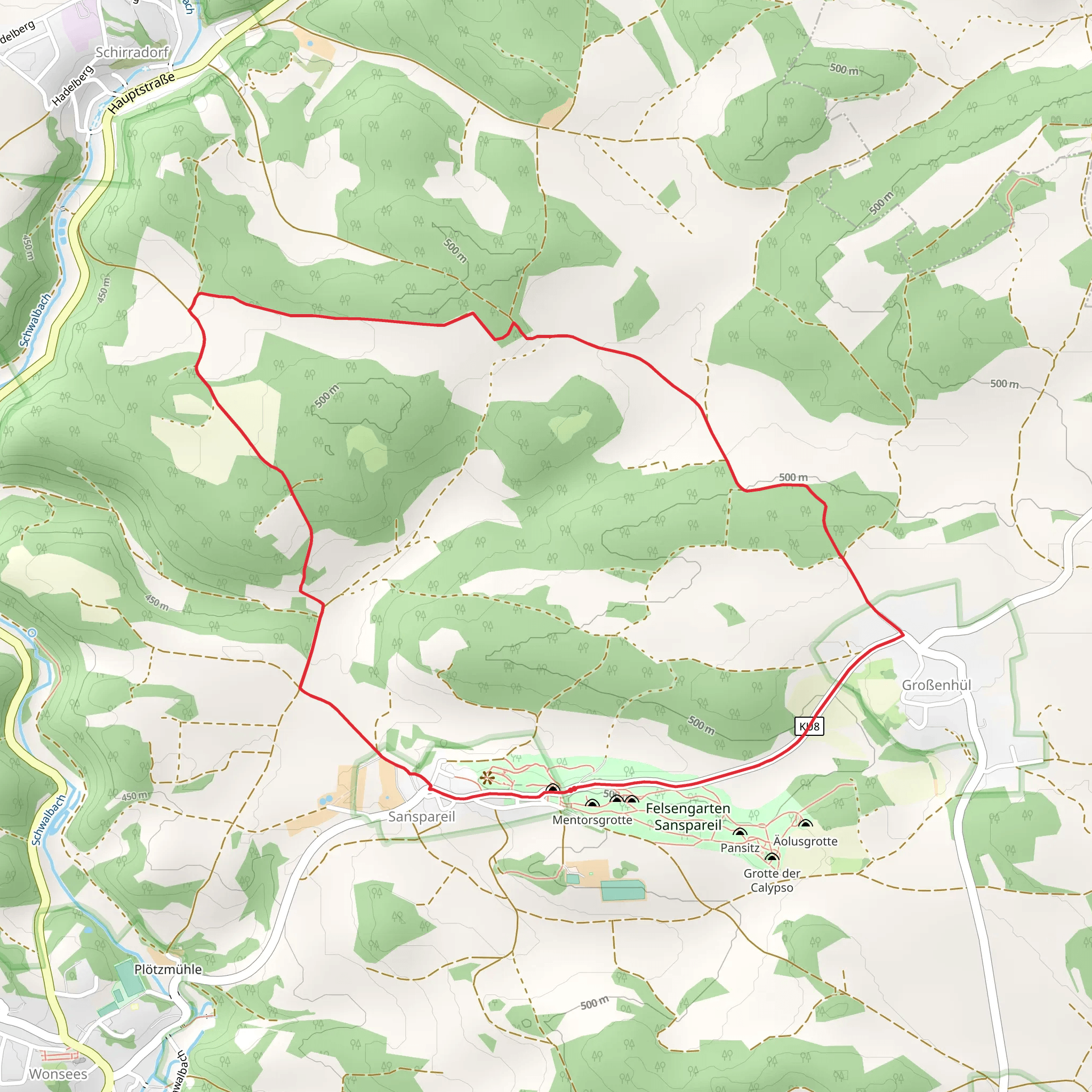 Hiltpoltstein Thurnau and Rundwanderweg Gelber Ring mobile static map