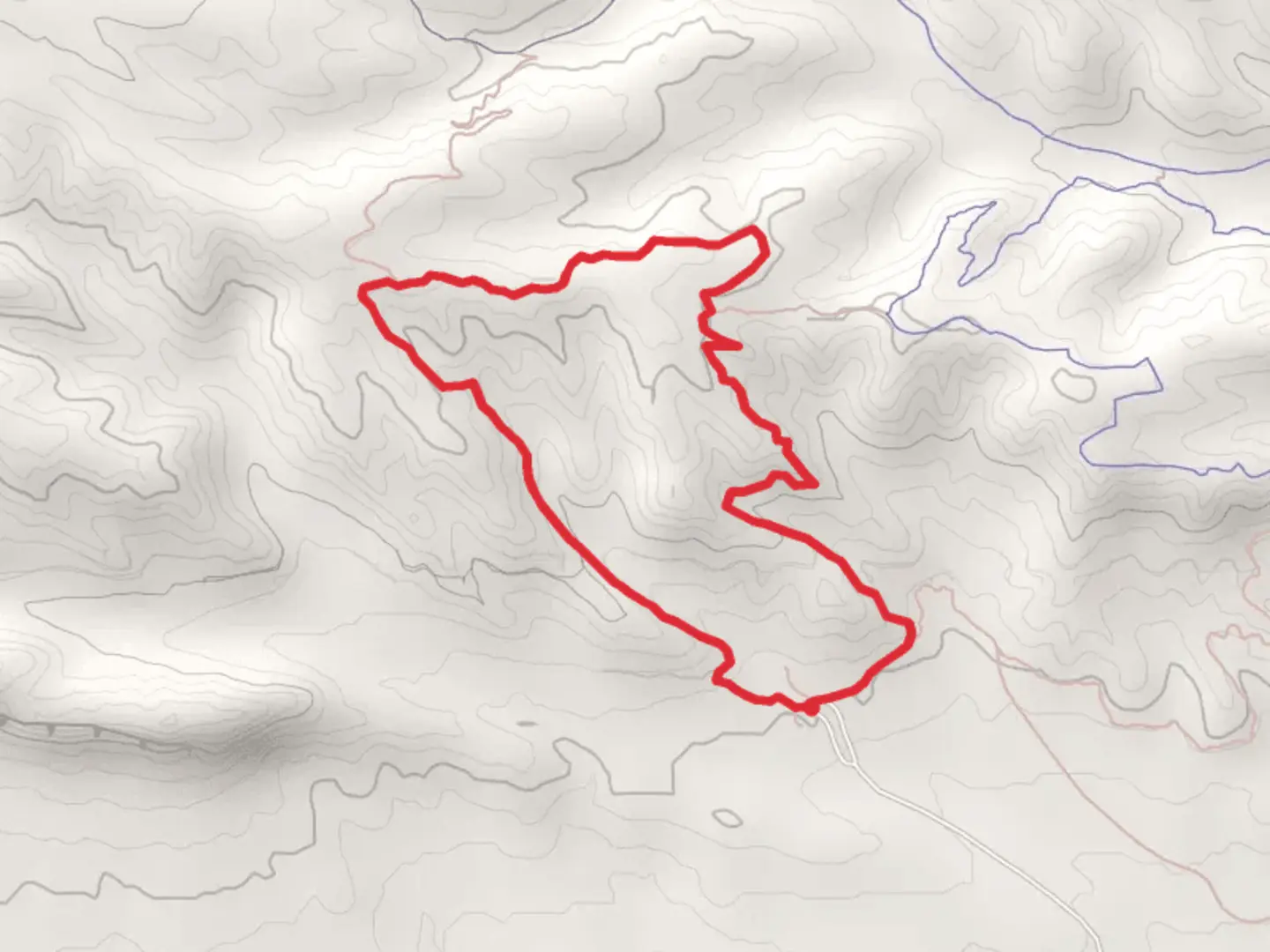 An image depicting the trail Towhee Loop and its surrounding area.