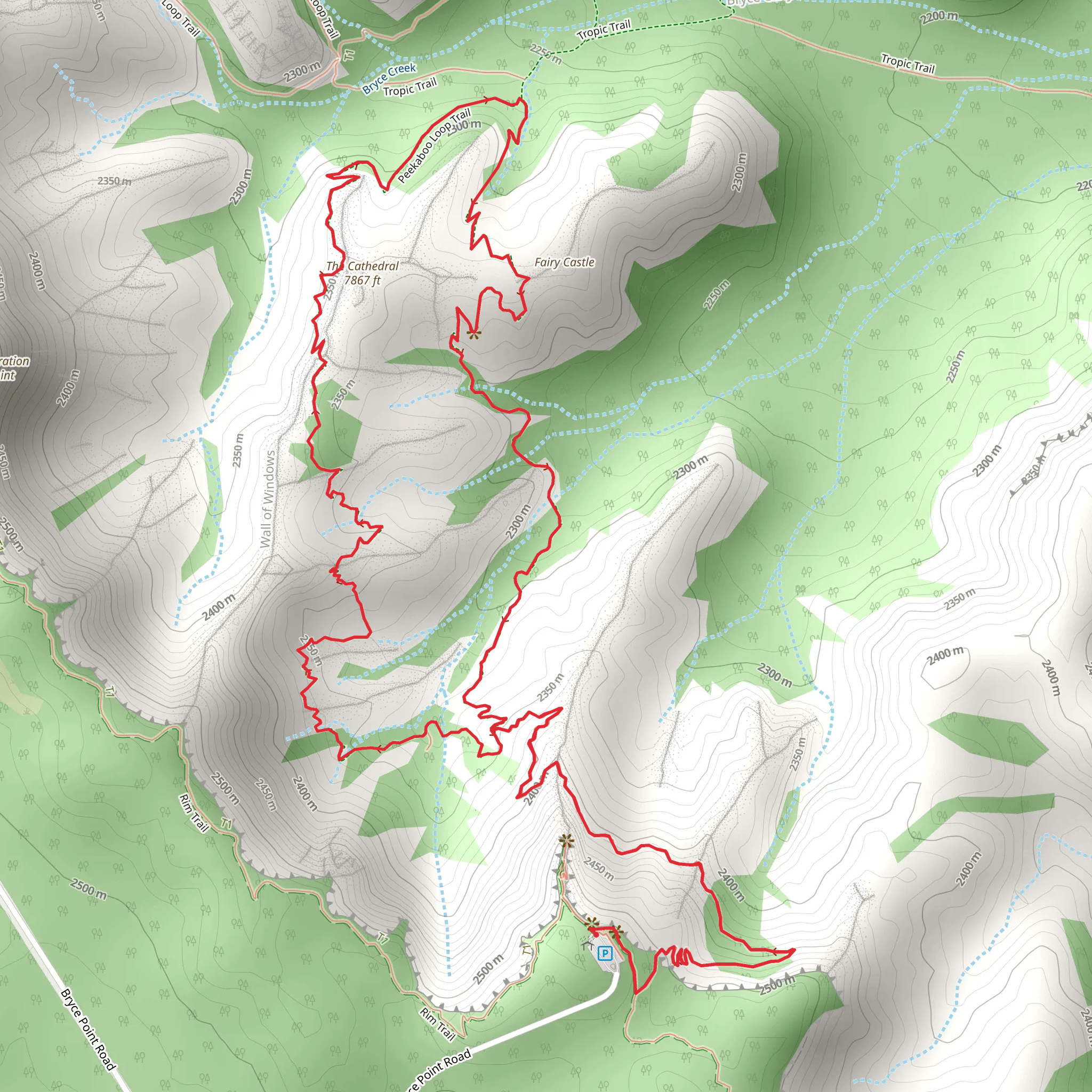 Peek-A-Boo Loop Trail mobile static map